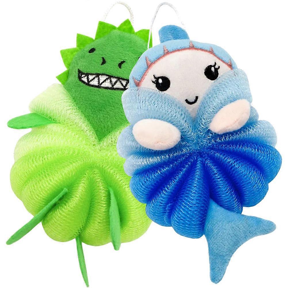 Shower Loofah Cartoon Shower Sponge for Bath Use 8Pcs Assorted Color