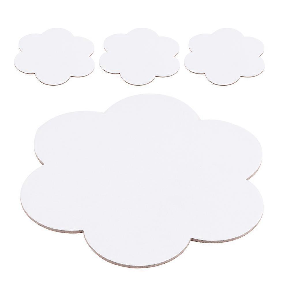 White Cotton Canvas Boards Painting Canvas Flower Shape for Artists 12Pcs