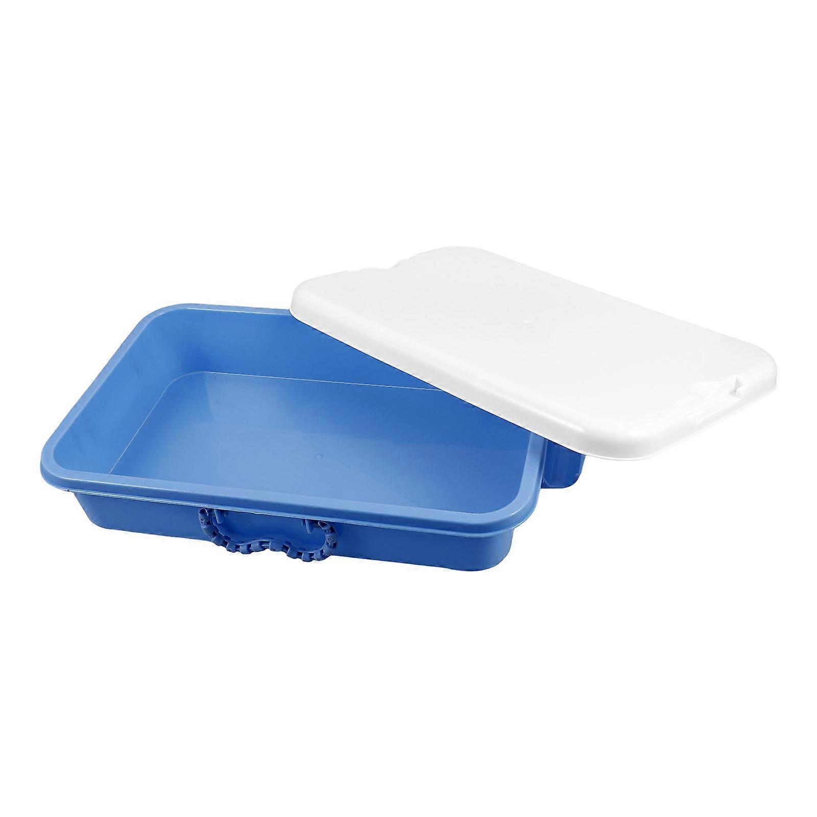 Covered Sandbox Dark Blue Plastic Sandbox for Party Use 1 Piece