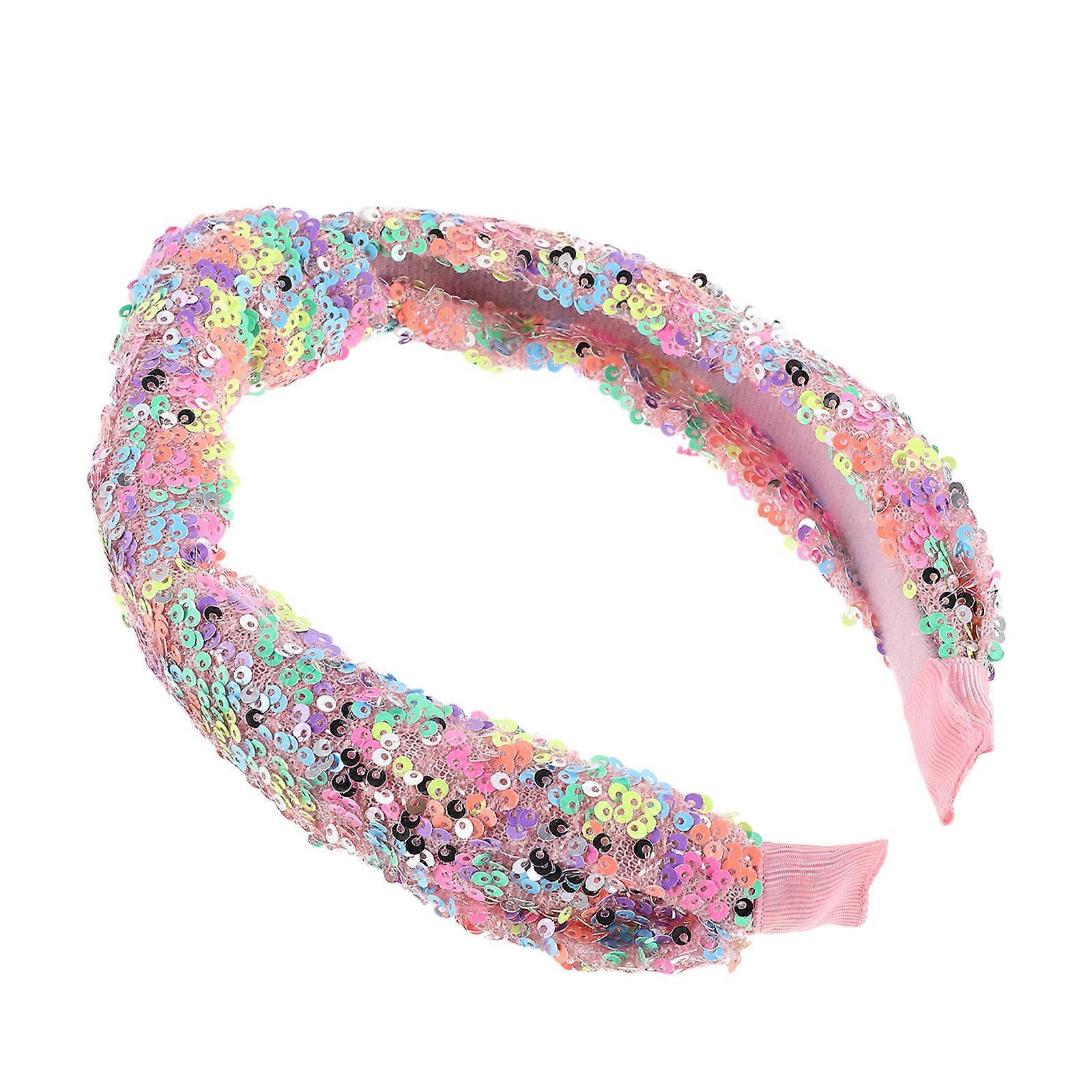 Sparkly Little Girl Headbands Knotted Head Bands For Kids Versatile Style Knot Shape 1Pcs