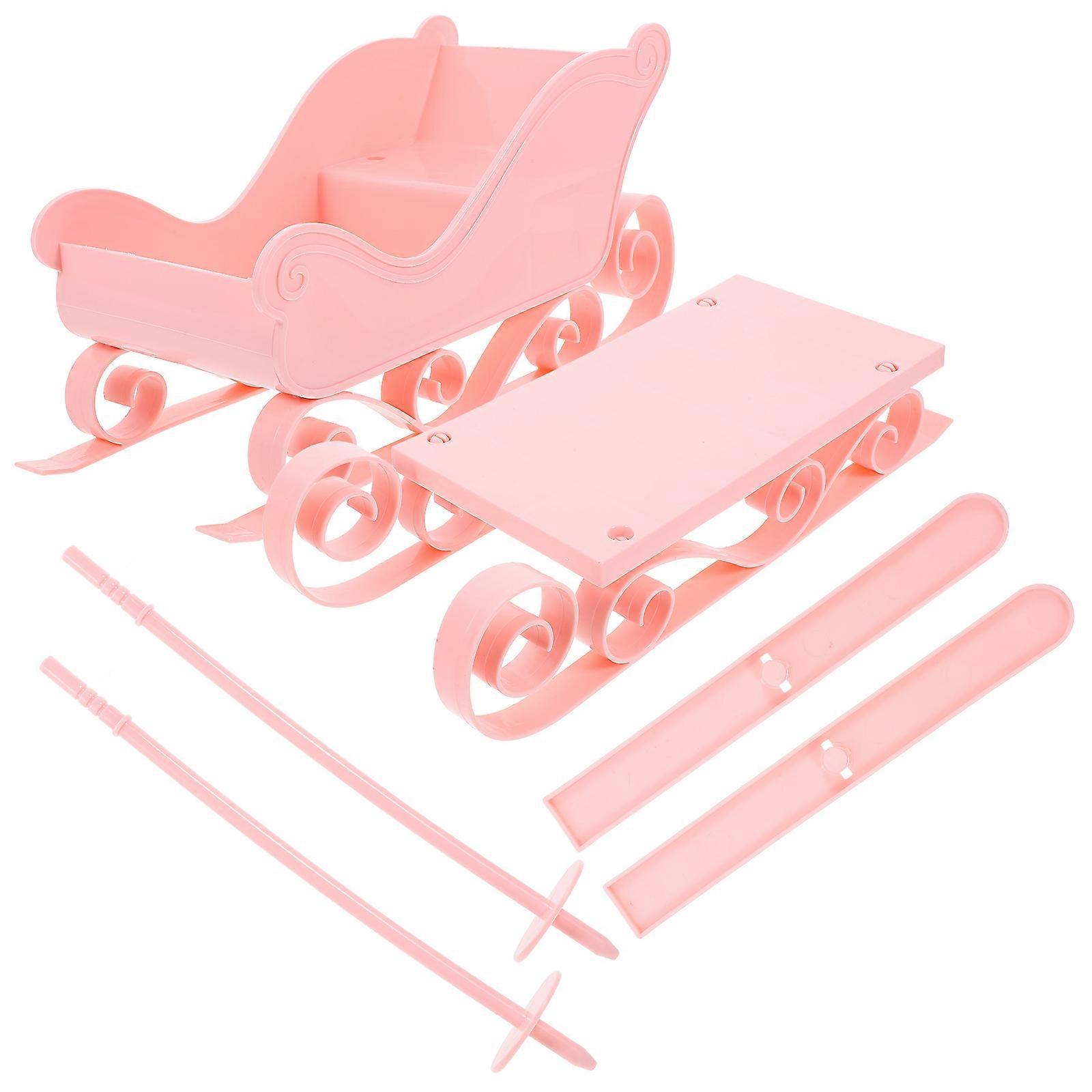 Sleigh Desktop Ornament for Xmas Tree Hanging 2Pcs