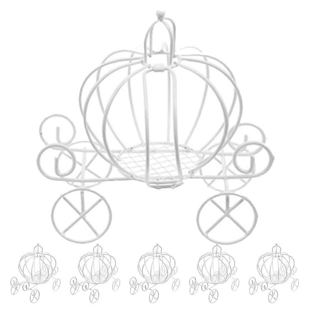 Decorative Pumpkin Carriage Candy Box Metal Carriage Holder for Storage 12Pcs