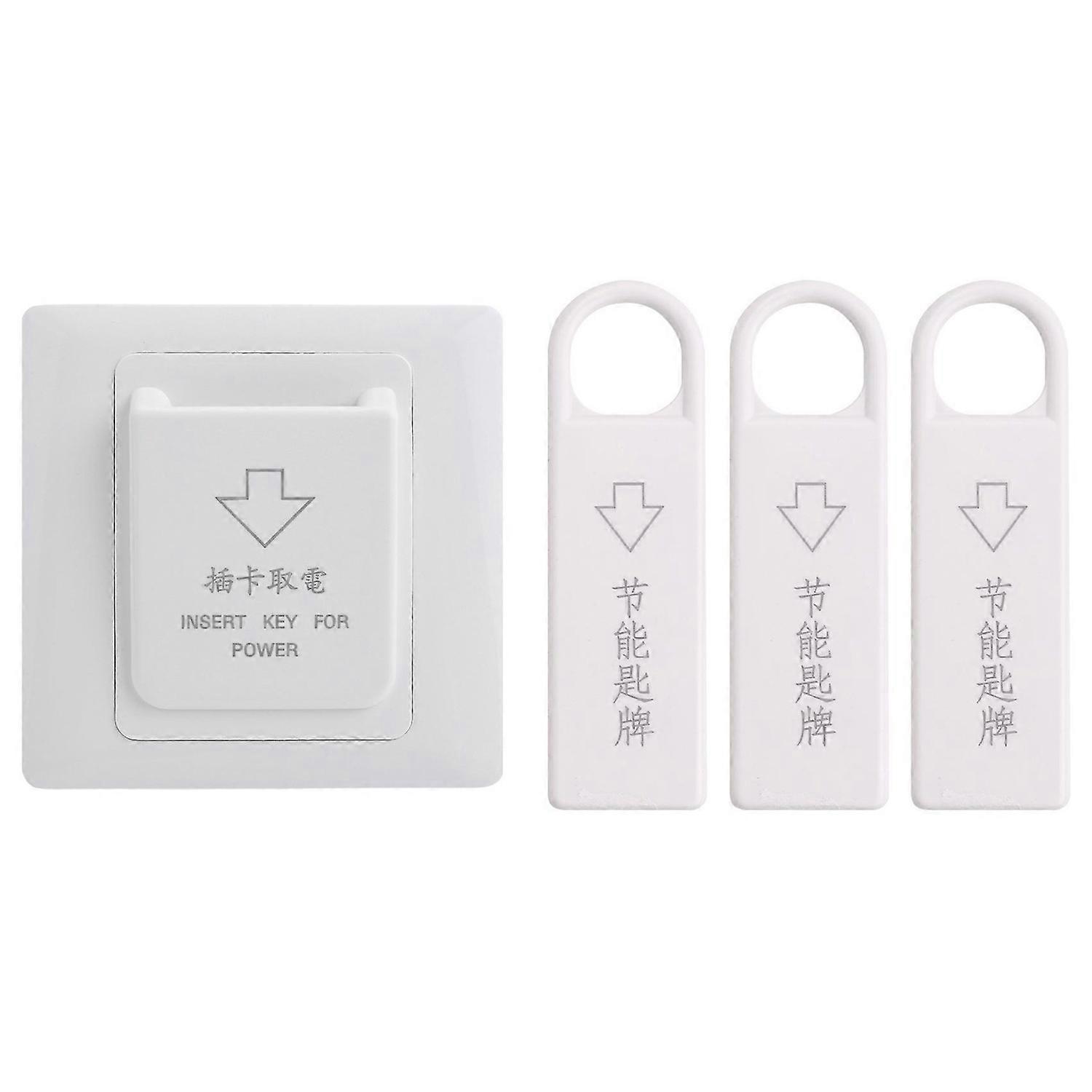 High Grade Hotel Magnetic Card Switch Energy Saving Switch Insert Key for Power with 3 Card