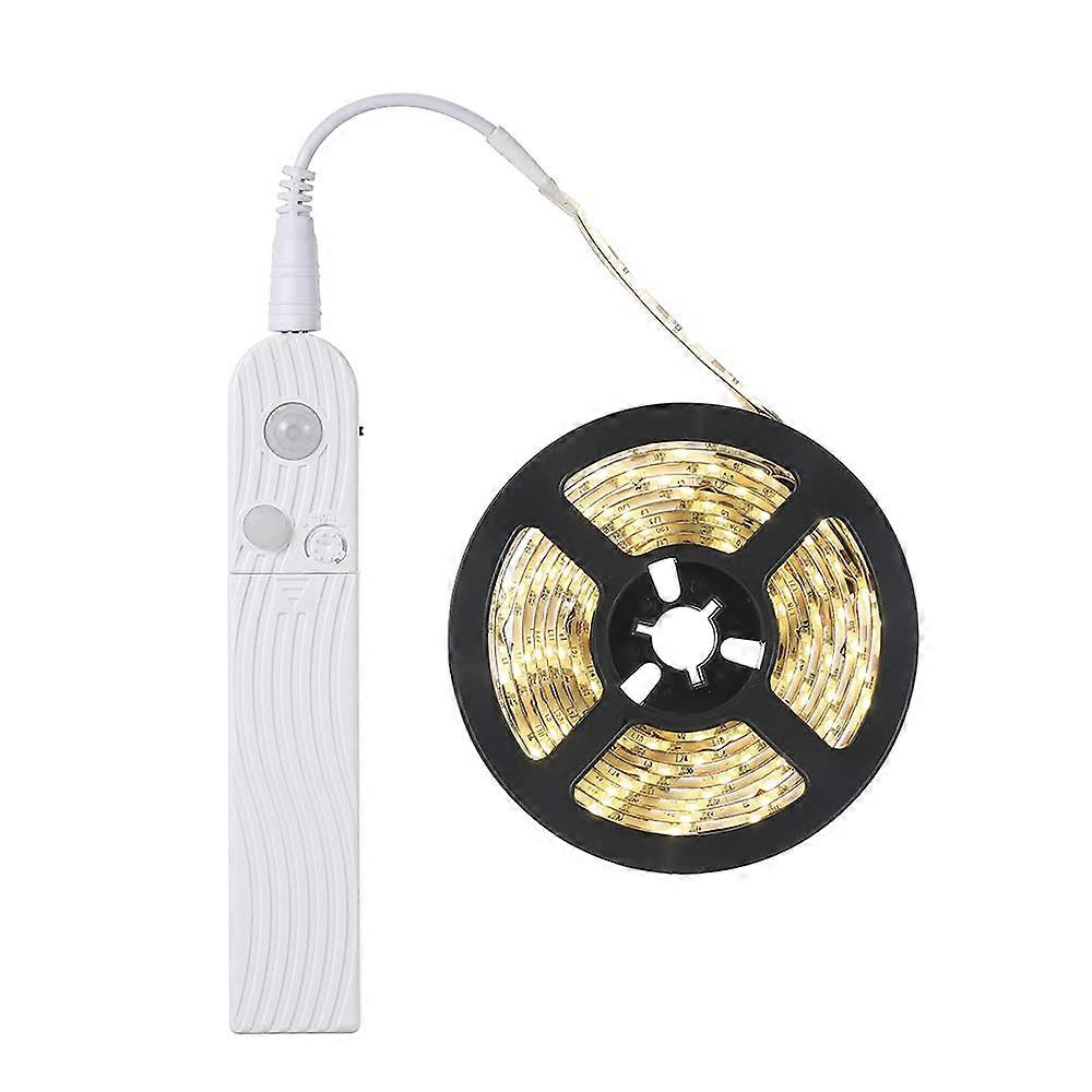DC56V 2W 2 Meters 120 LED Strip Light Cabinet Lamp AAA Battery USB Port PIR Motion Sensor Light Control