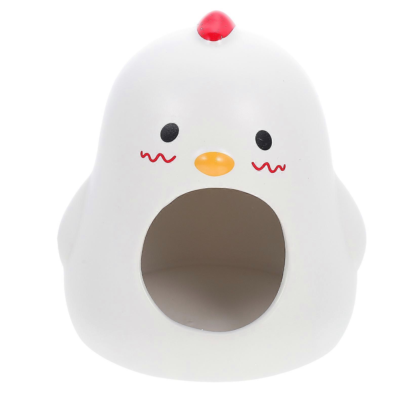 Ceramic Hamster House for Small Pets with Decorative Cooling Bed