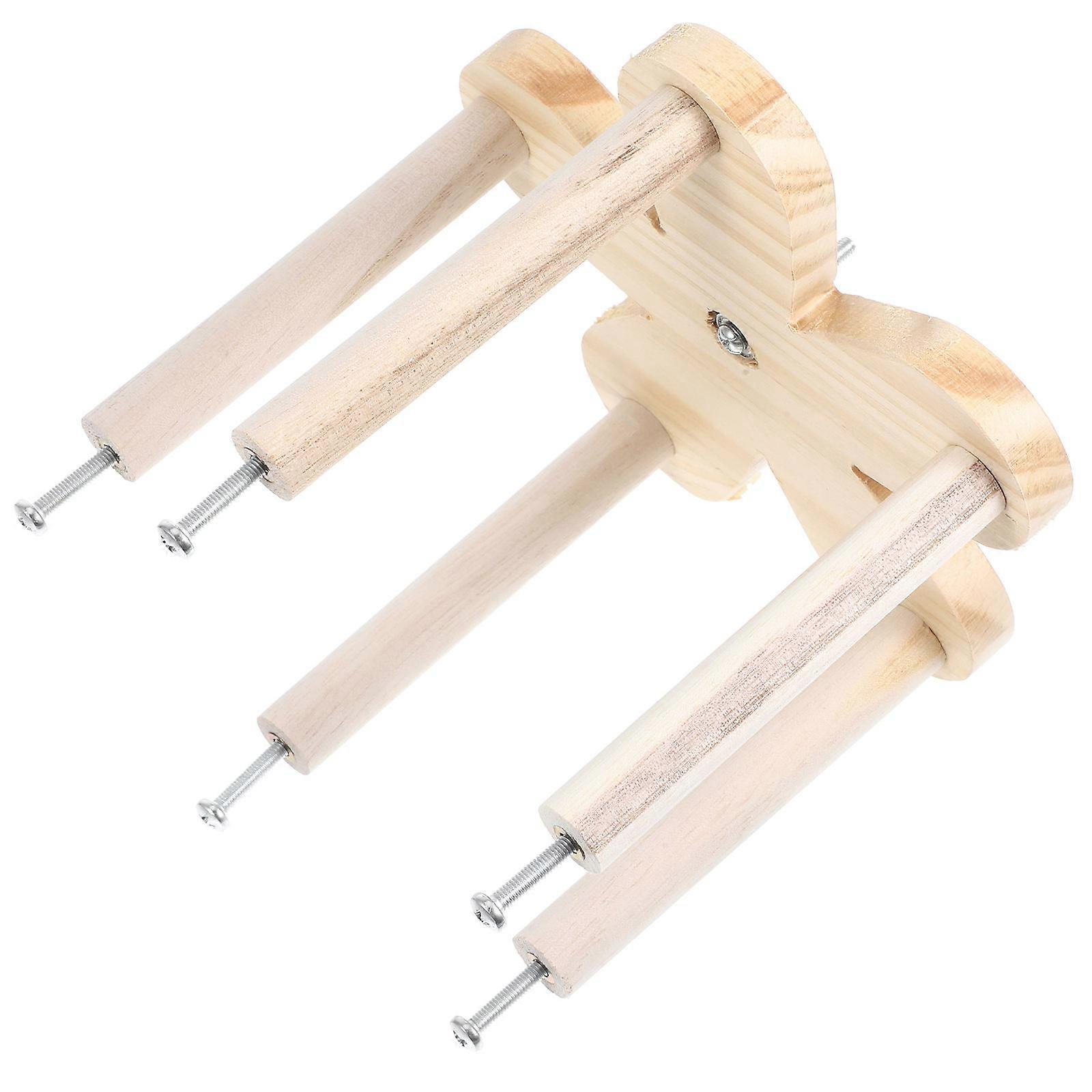 Bird Perch Wooden Stand for Parrot Training 2Pcs Fun Balance Toy