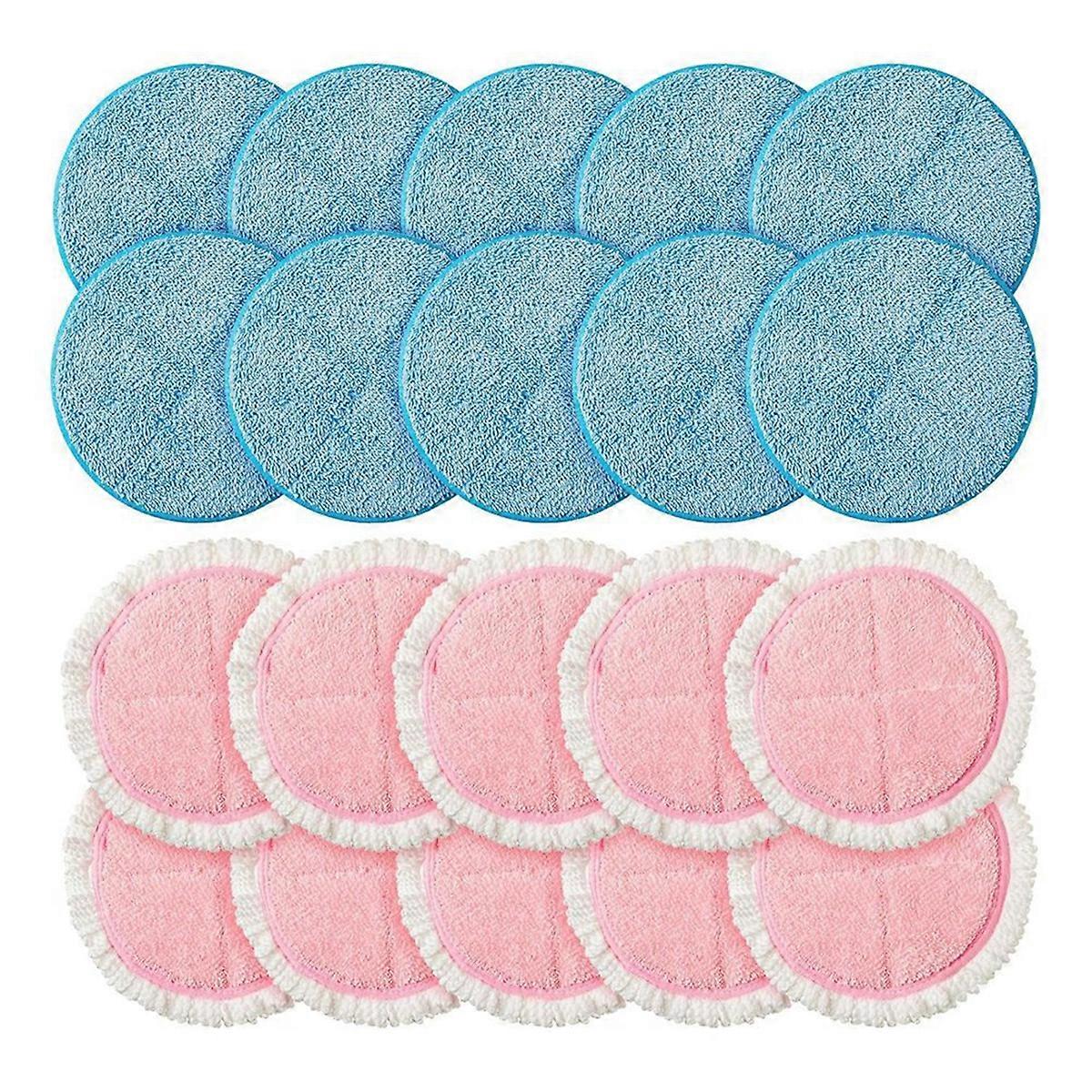 20 Pack Electric Mop Pads Replacement 7.28 Inch Round Mop Pads