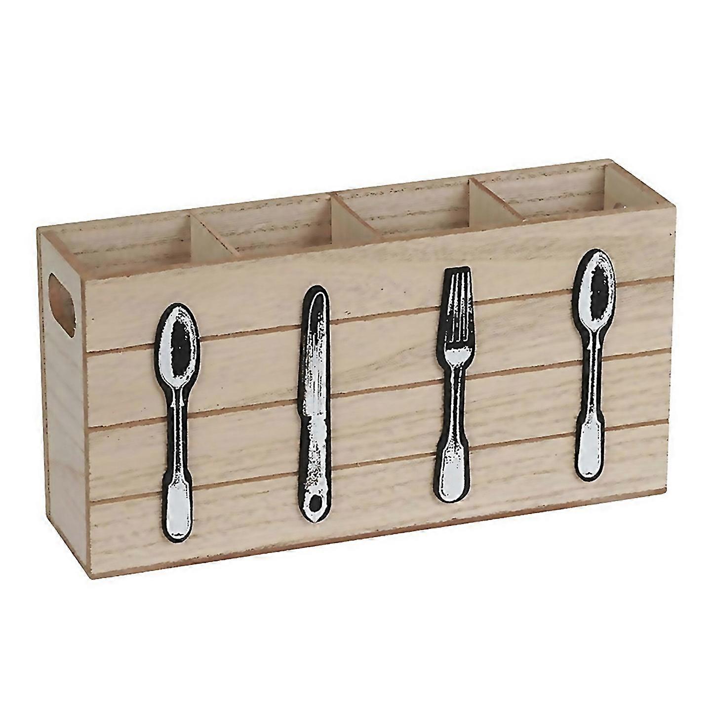 For Wood Utensil Holder Kitchen Accessories Silverware Organizer