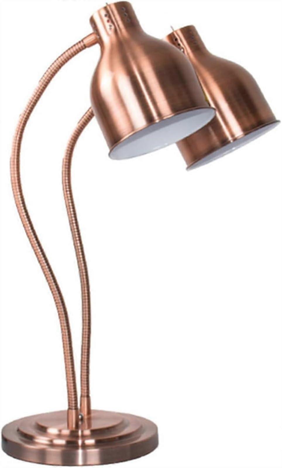 Food Warming Lamp, 250W Commercial Heat Lamp with Adjustable Angle, Metal Buffet Server Warmer for Catering and Events