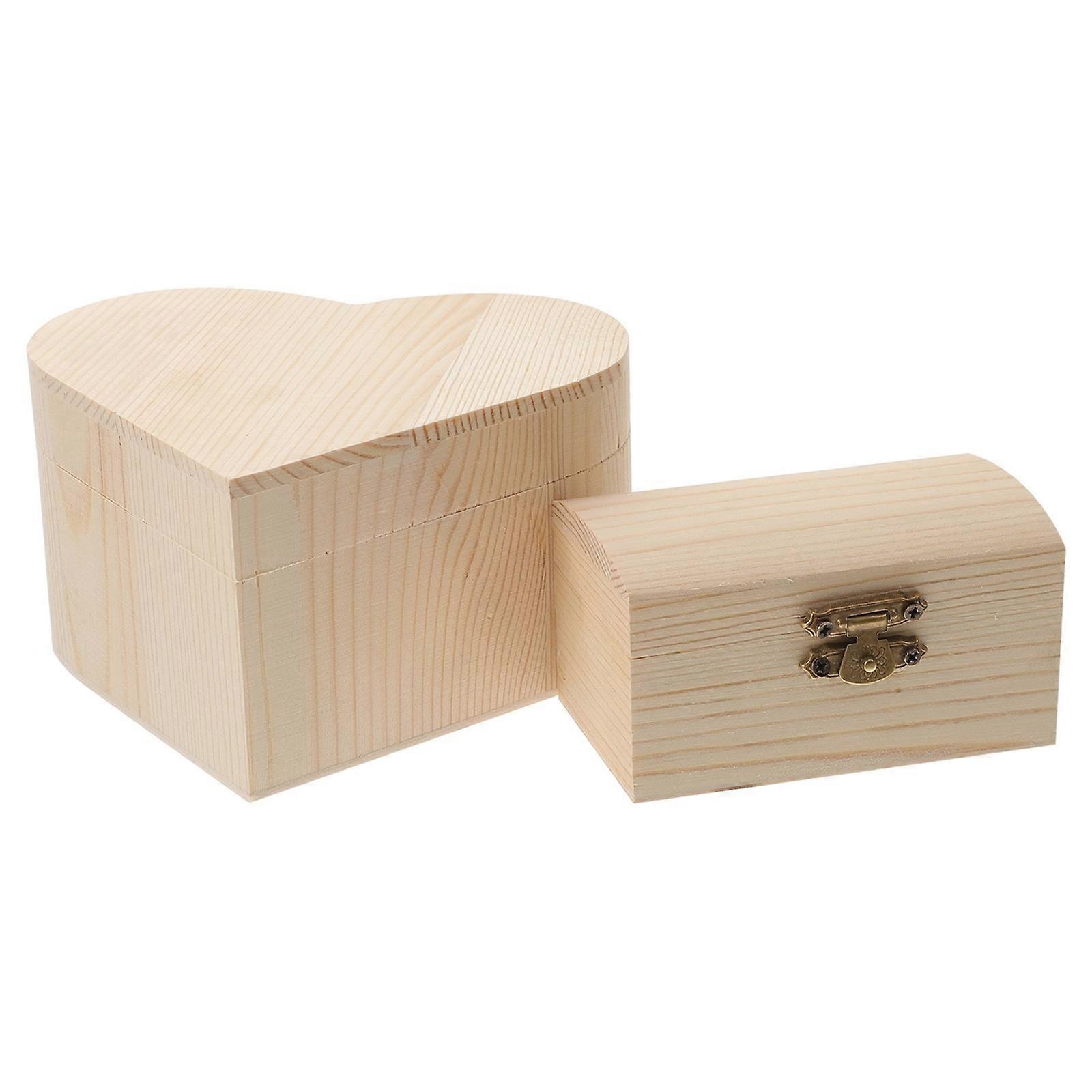 Kids Hand Craft Toy Wooden Box for Daily Use 6Pcs DIY Storage Holder
