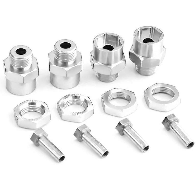 Hex Hubs Adapter Extension Conversion Nuts for 1/10 RC Car,Silver