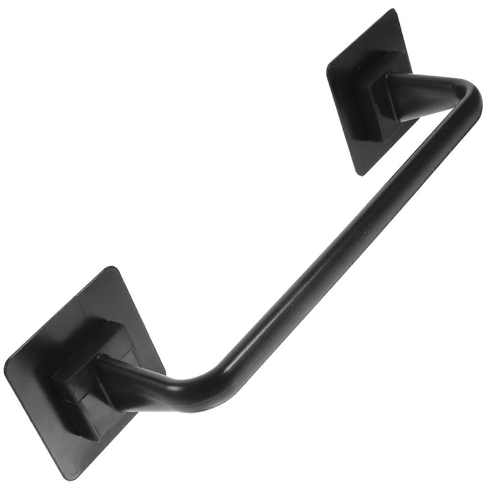Black Bathroom Towel Rack Adhesive Bar Holder for Kitchen 3Pcs