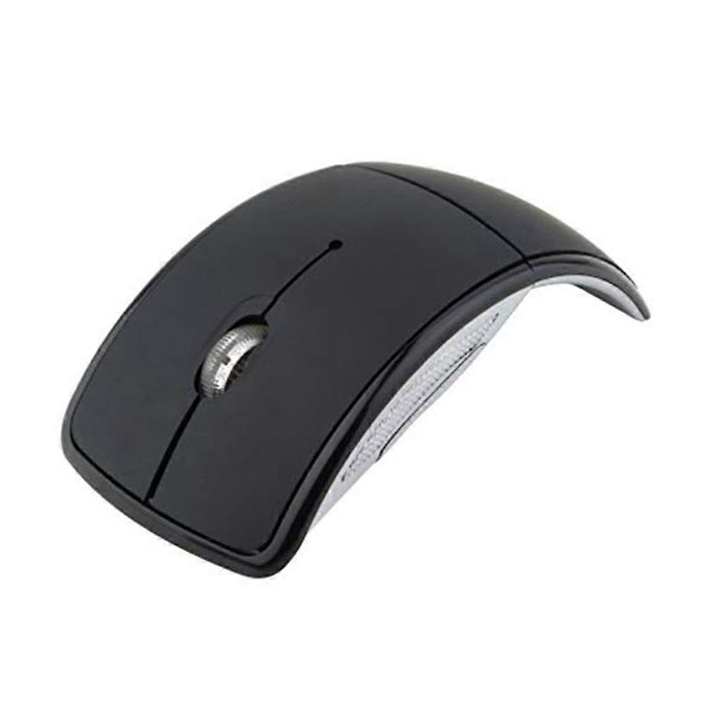 Arc 2.4G Wireless Folding Mouse Cordless Mice USB Foldable Receivers Games Computer Laptop Accessory Black