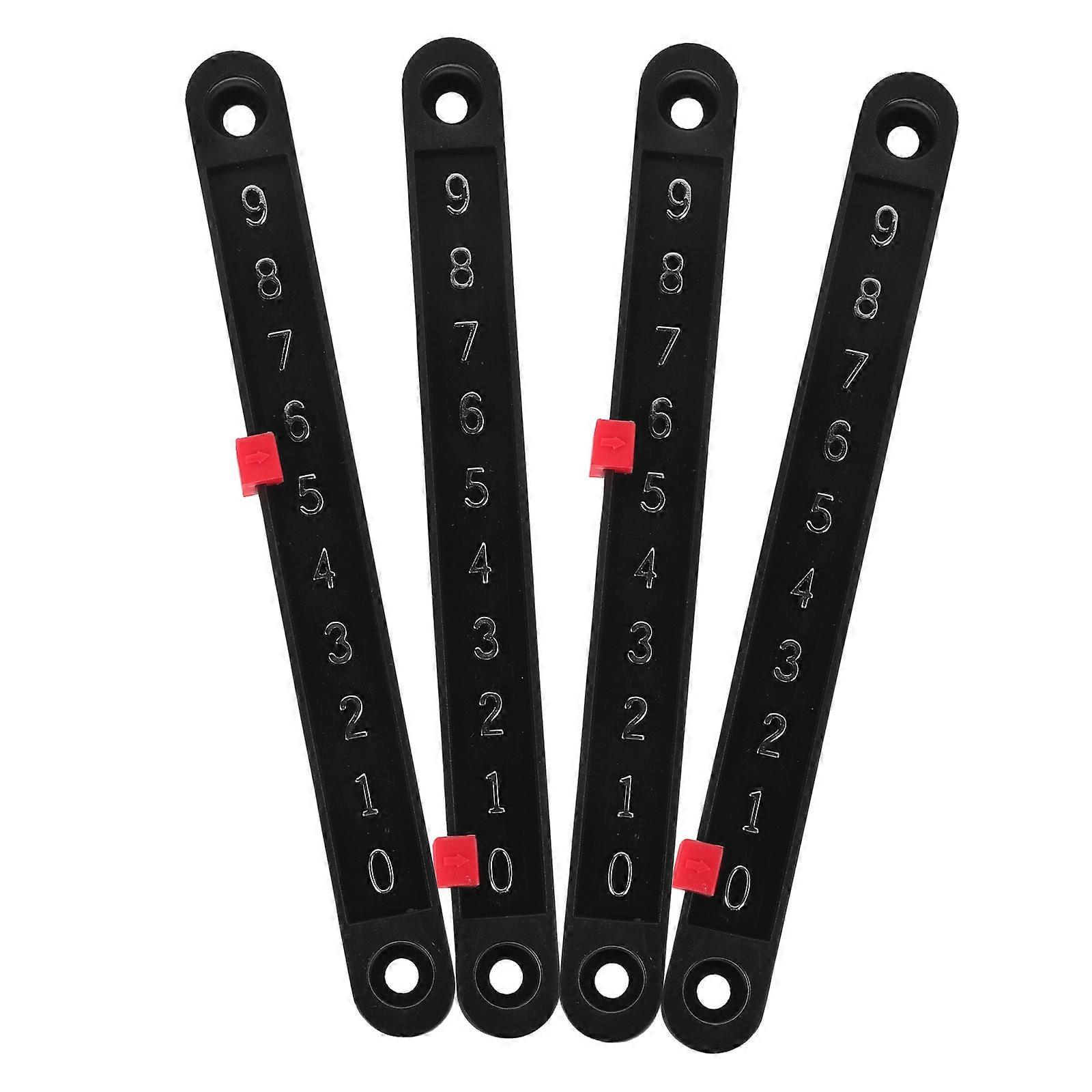 Soccer Table Game Score Counters Portable Compact Design For Football Theme Party Decorations 4Pcs Black