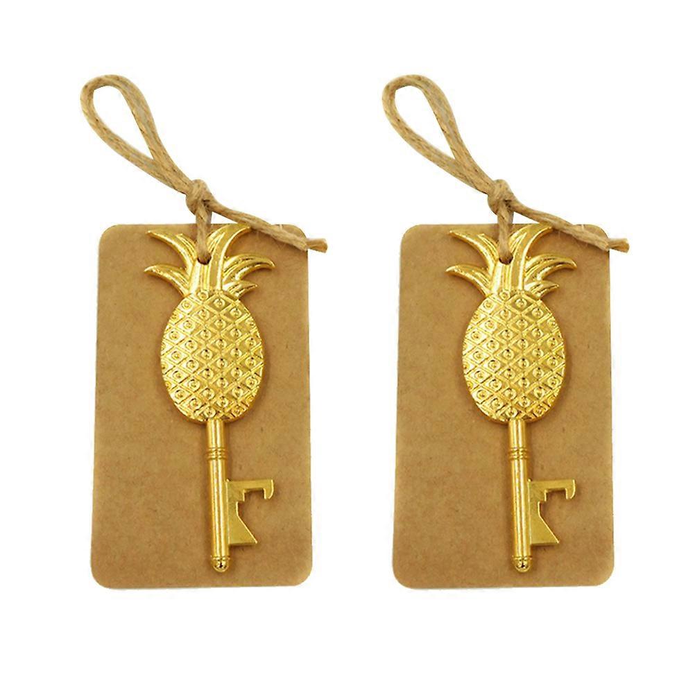 Pineapple Key Opener Key Shape for Party Use 6Pcs with Hemp Rope