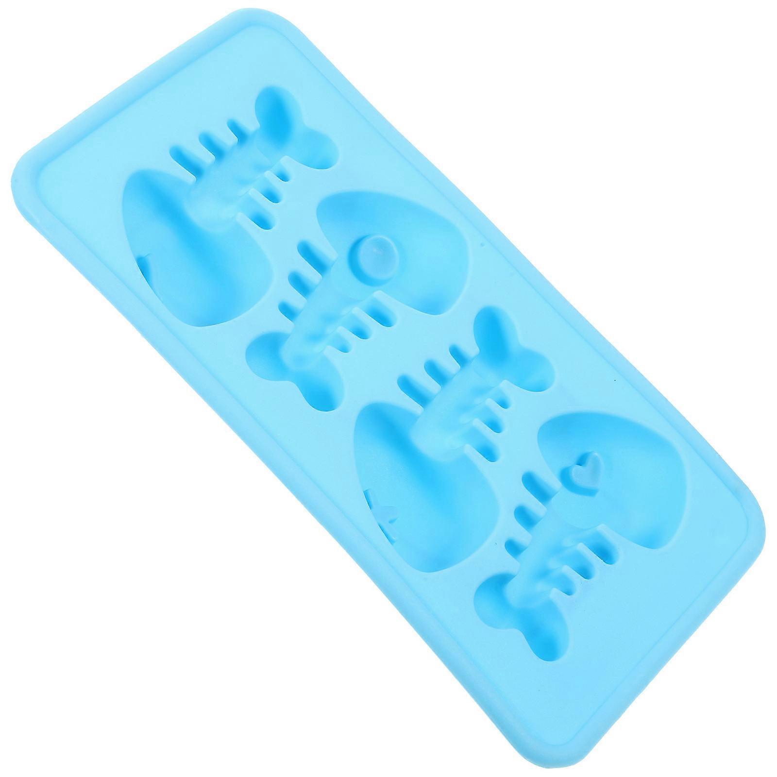 Chocolate Mold Fishbone Silicone Ice Cube Tray for Kitchen 2Pcs