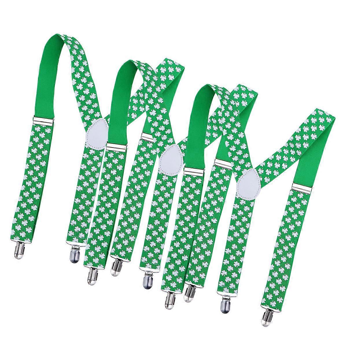 Shamrock Suspenders for Holding Up Pants Accessory