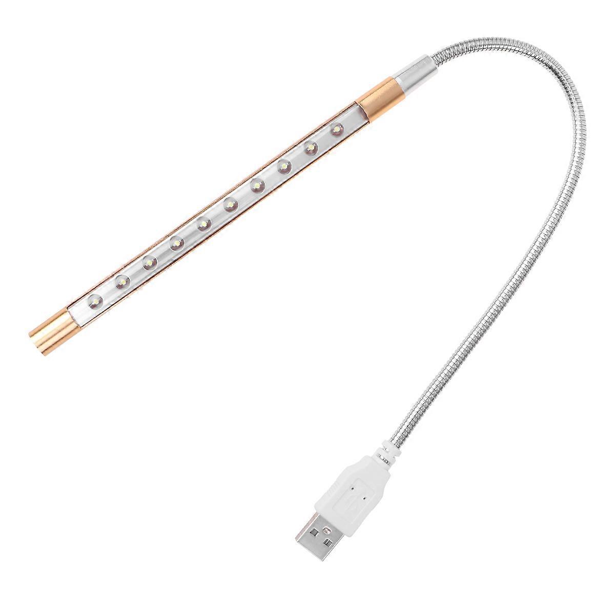 Eye Care Table Lamp Led Usb Light Golden 42X2cm For Home Dormitory 1Pack
