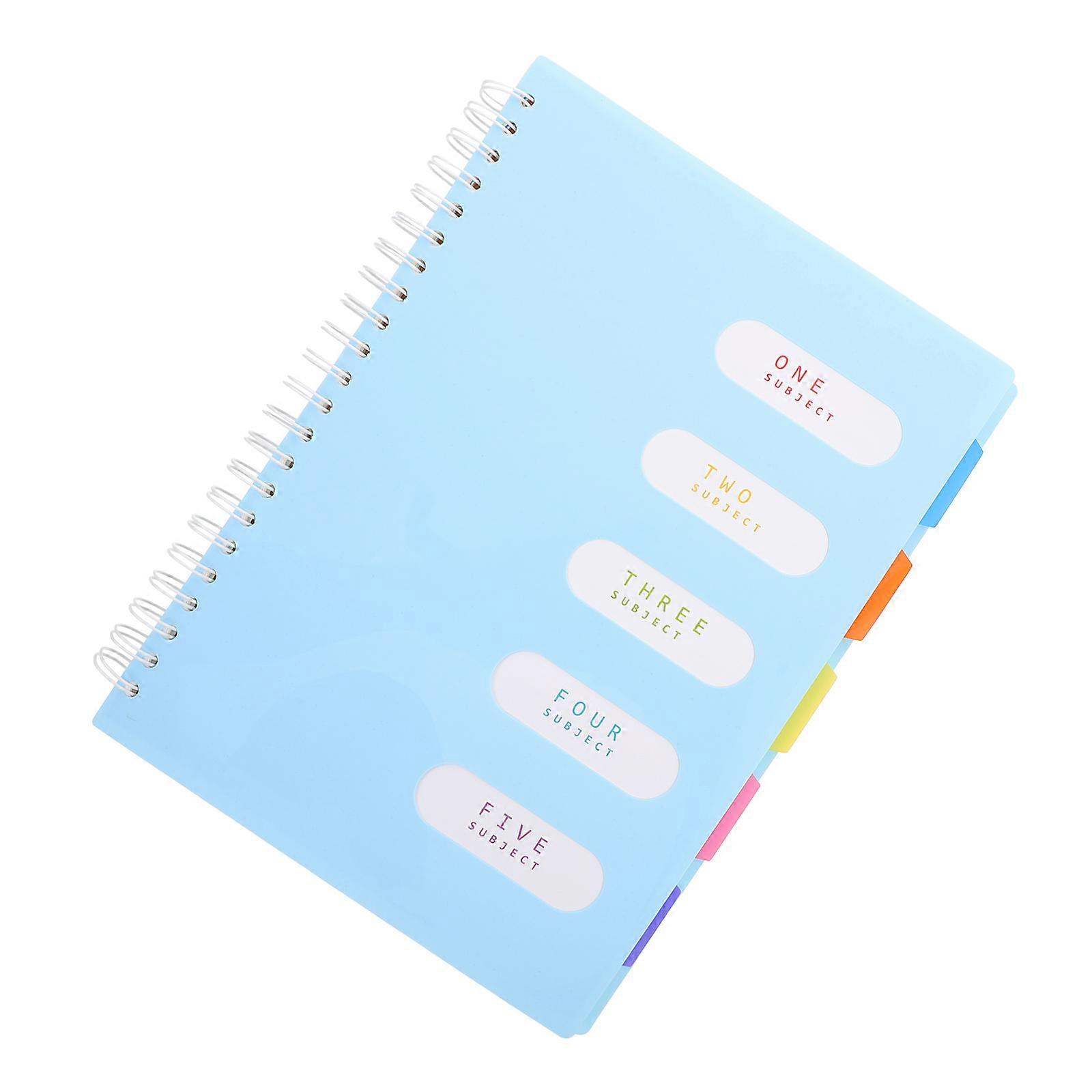 Sky-Blue Spiral Notebook for Students and Office Use 2Pcs Convenient Pad