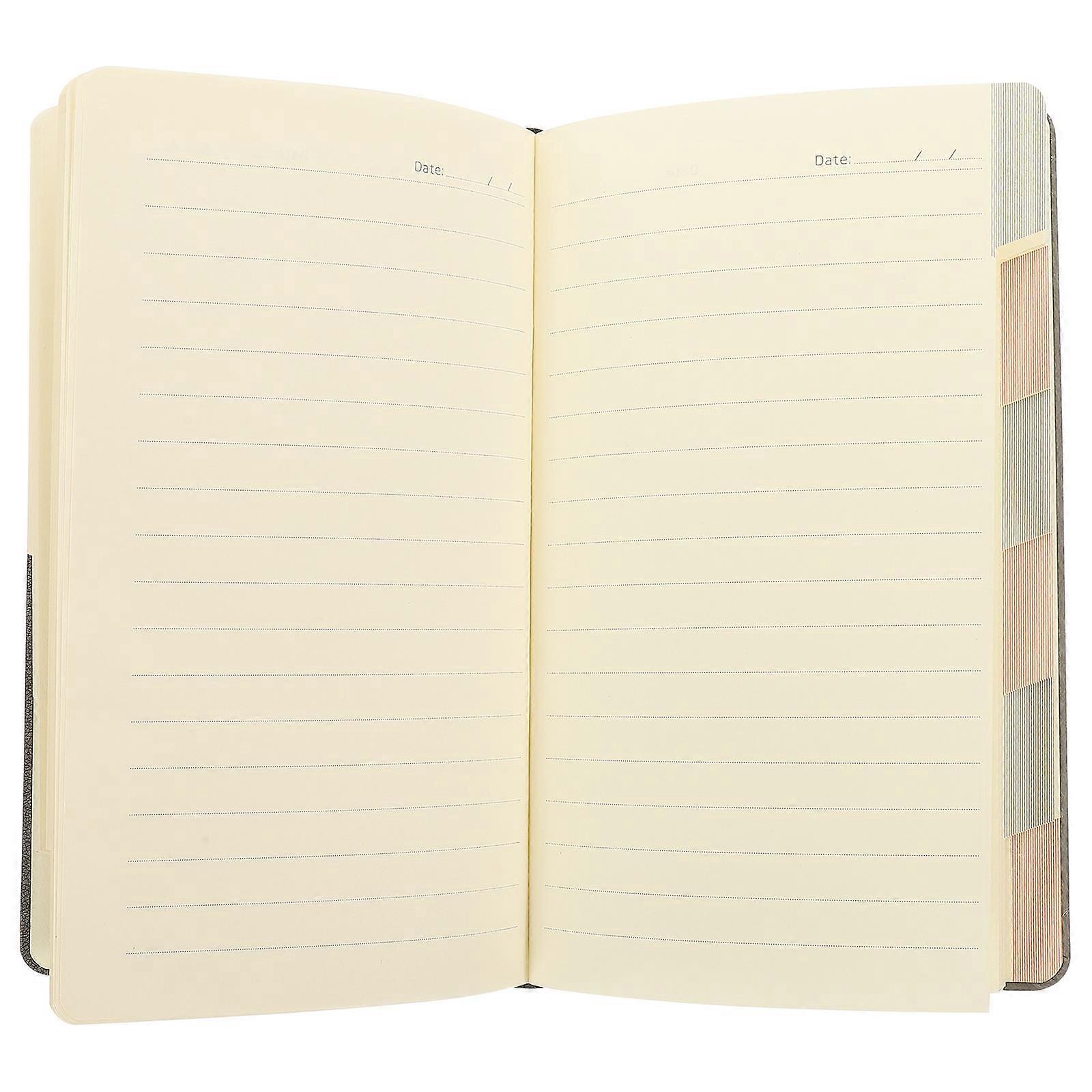 Dairy Notebook for Writing 5Pcs Portable Tab Office Thicken Notebooks Black