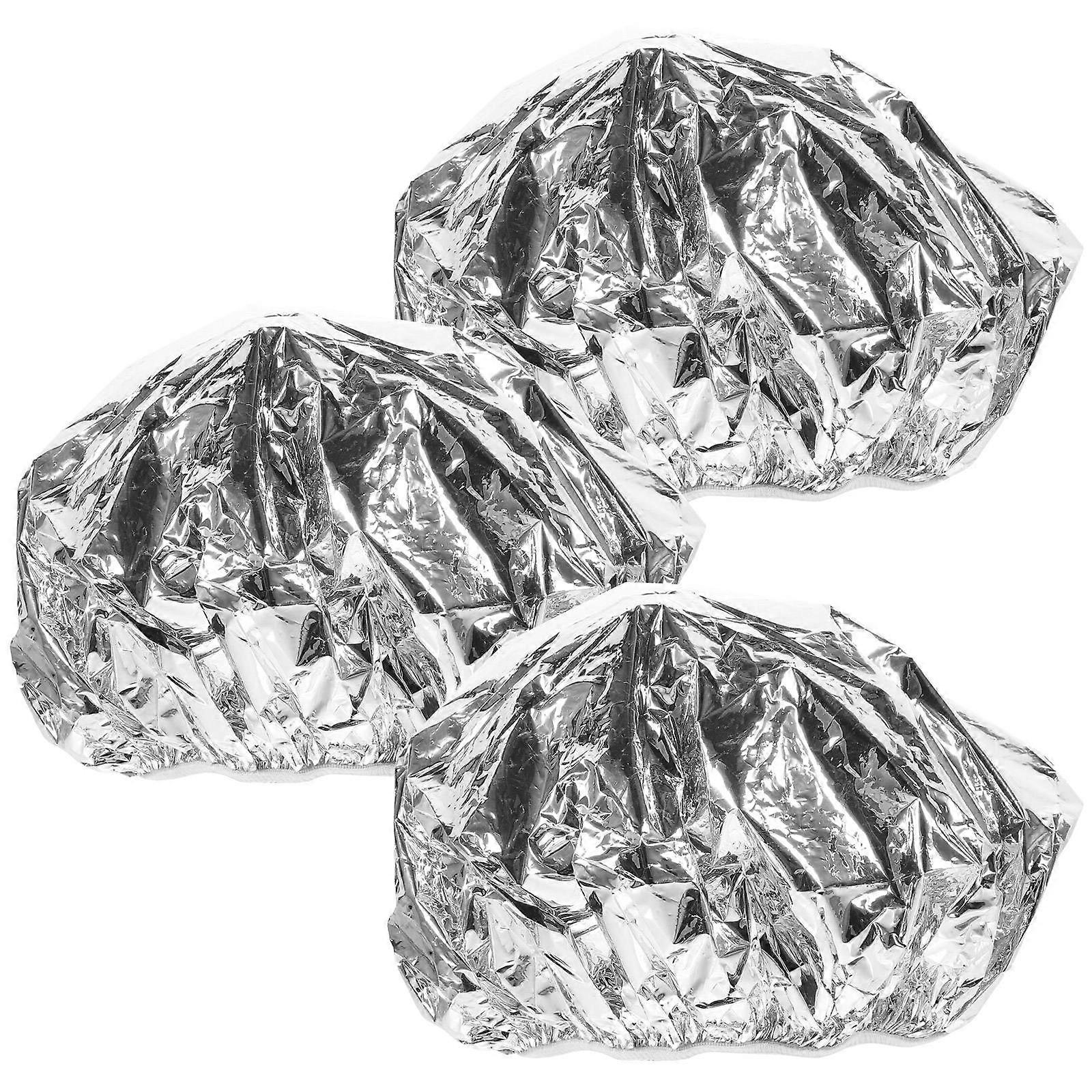 Tin Foil Hair Caps for Deep Conditioning with Elastic Design 12Pcs