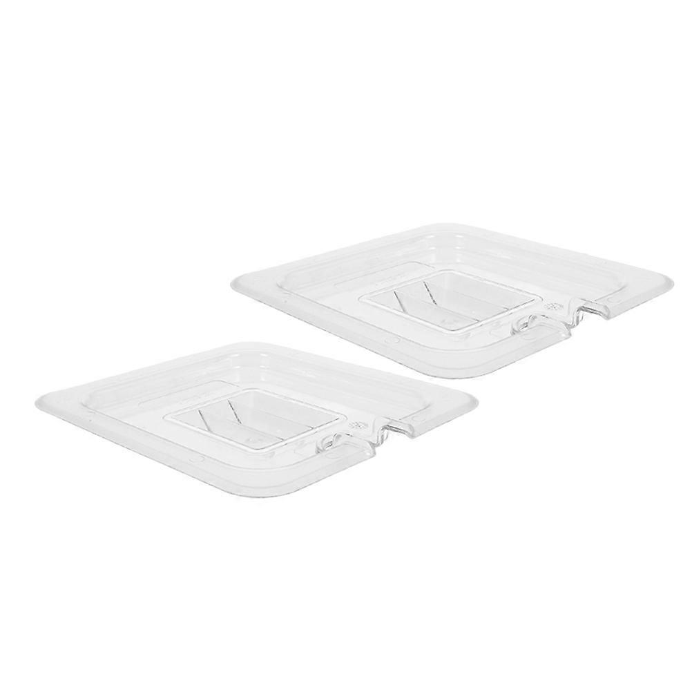 Reusable Food Pan Lids with Handle for 6Pcs Transparent Covers