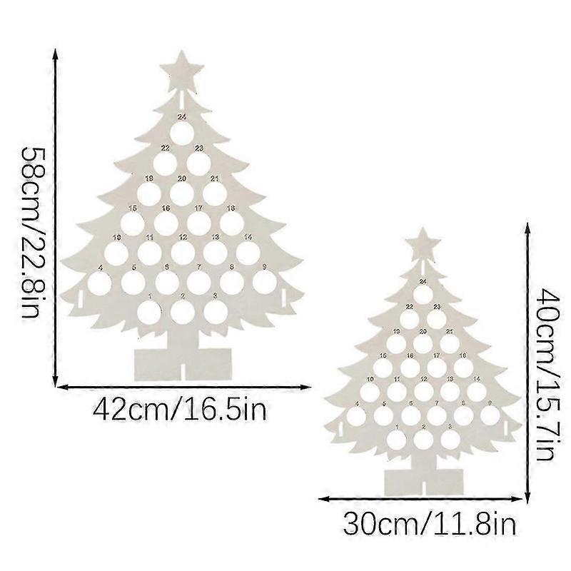 Tipsy Wooden Christmas Advent Calendar for 24 Bottles - Wine Bottle Holder Christmas Countdown Tree Wine Rack