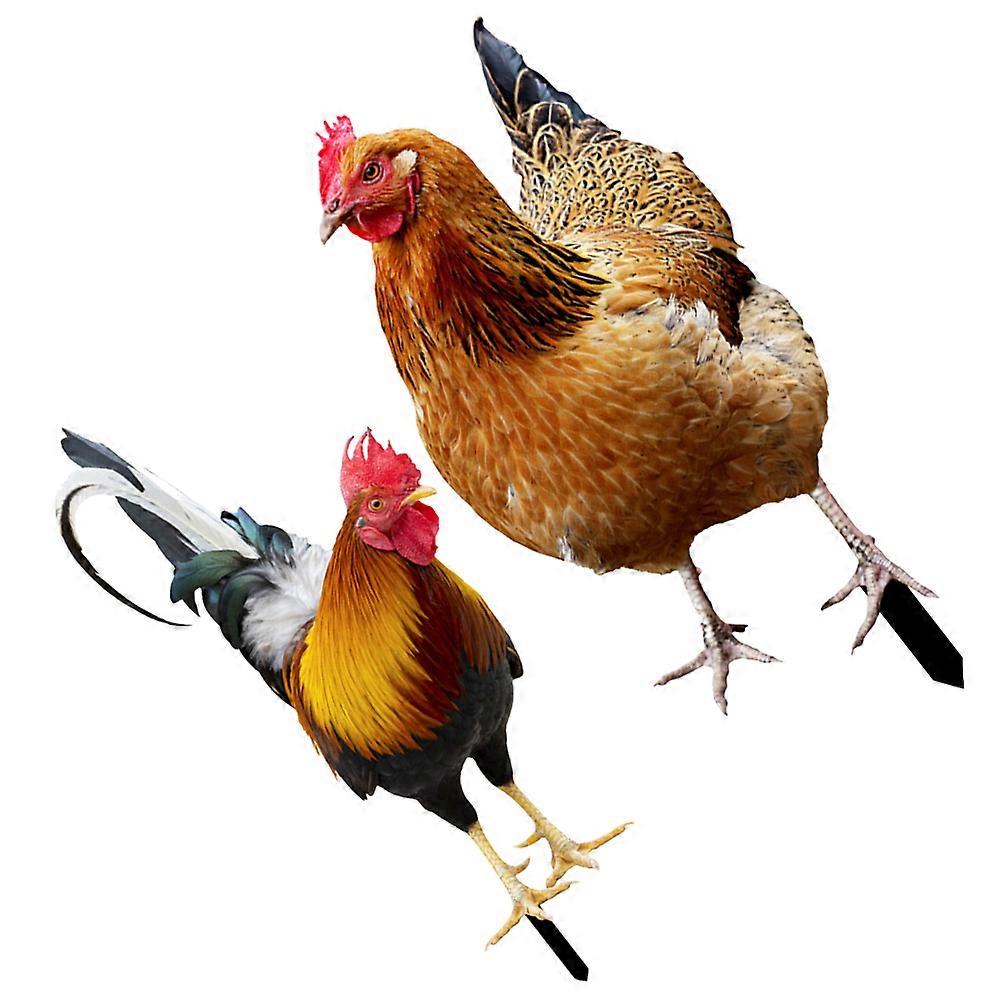 Chicken Decor Garden Stakes for Yard Decoration 6Pcs Acrylic Inserts
