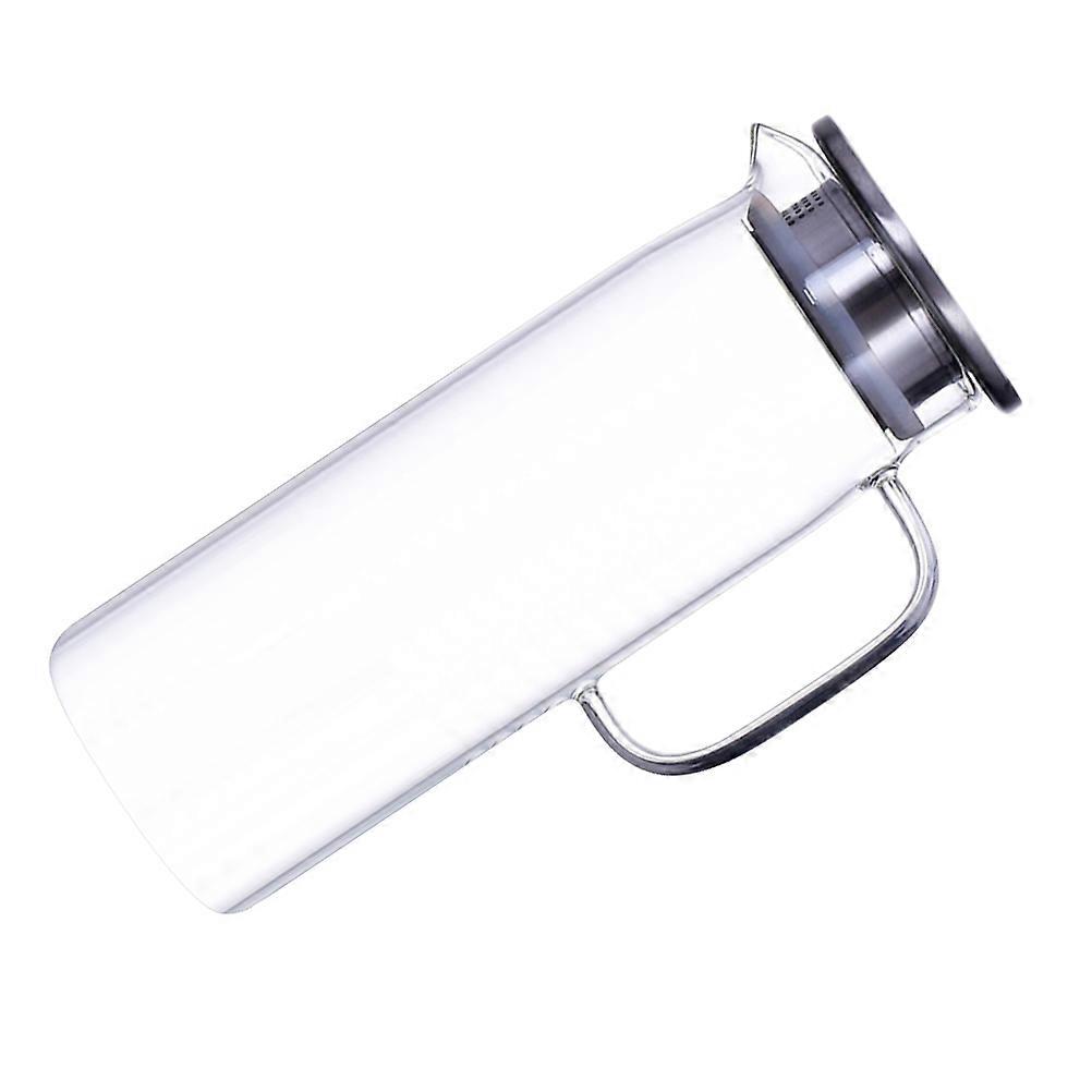 Clear Glass Kettle Large Capacity Heat-Resistant Cold-Resistant Juice Storage Beverage Container 1200ml for Home Use