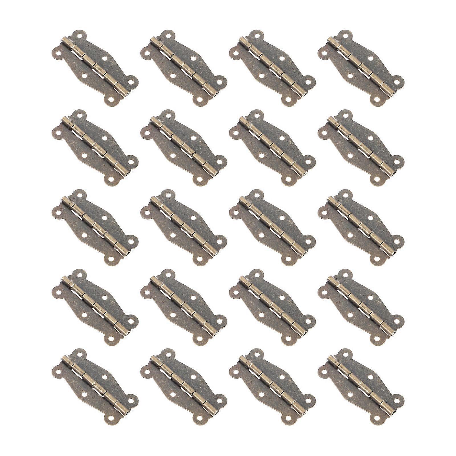 Present Case Hinge Iron Hinges for Box 40Pcs Golden Durable Hardware