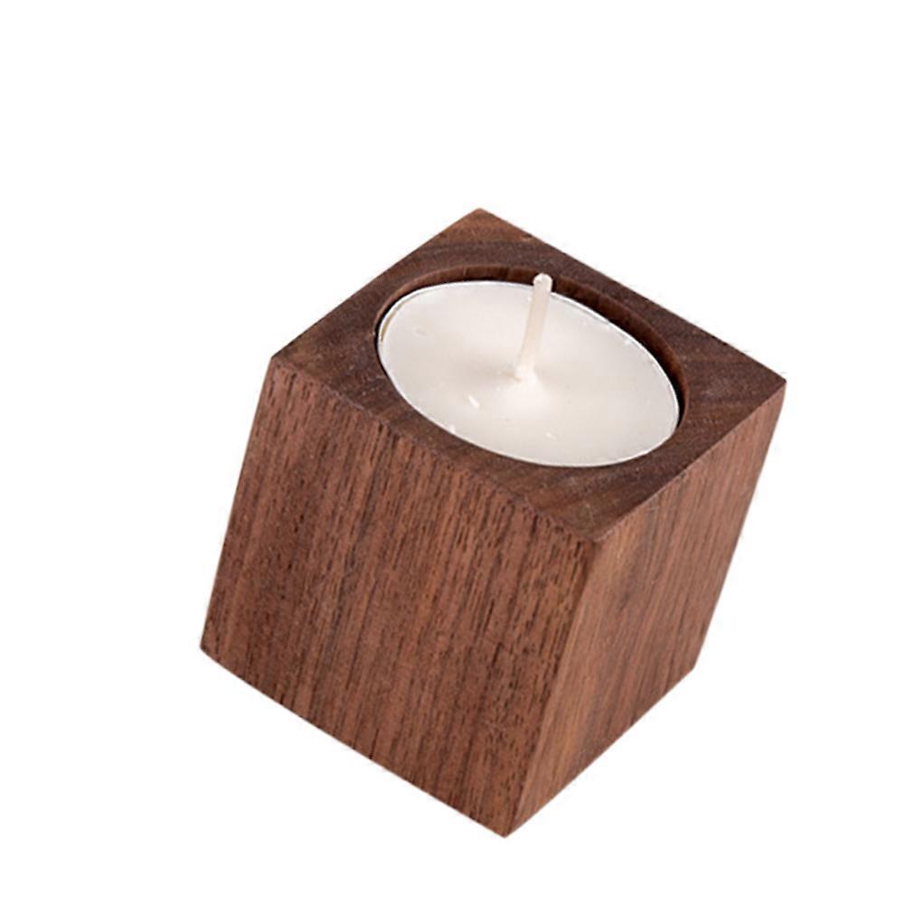 Practical Candlestick Wooden Candle Holder Creative Desktop Decoration 4Pcs