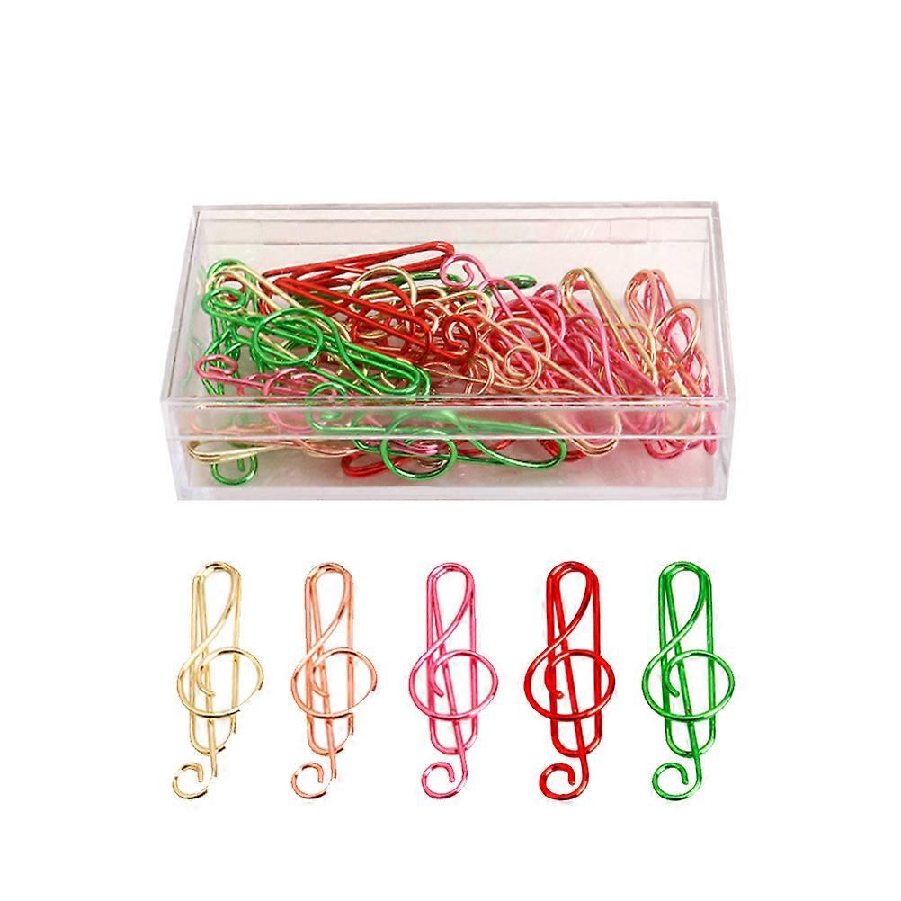 Note Clips Paper Clips for School 75Pcs Musical Note Colorful Electroplating