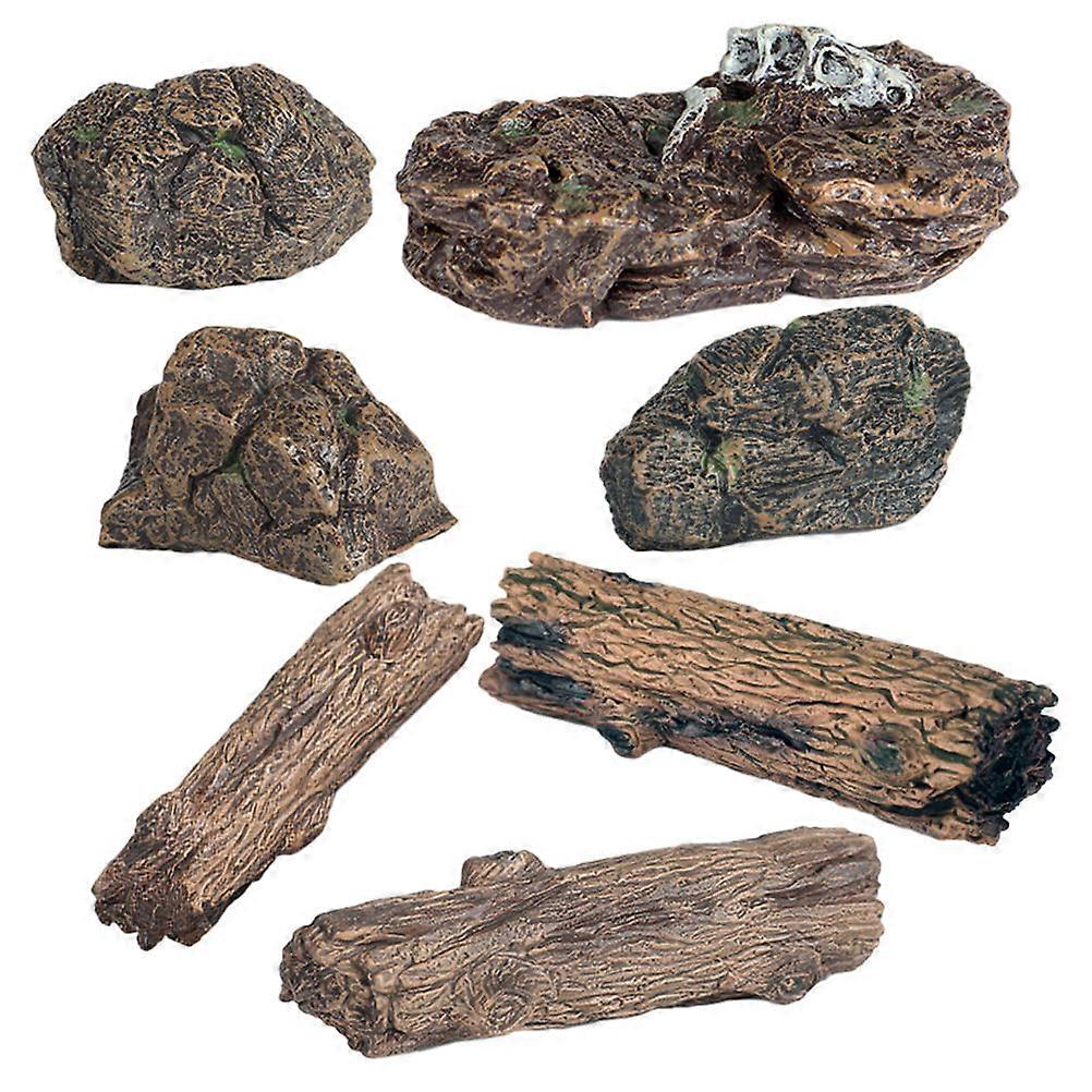 Artificial Tree Stump Mini Garden Ornament for Decorative Use 35Pcs