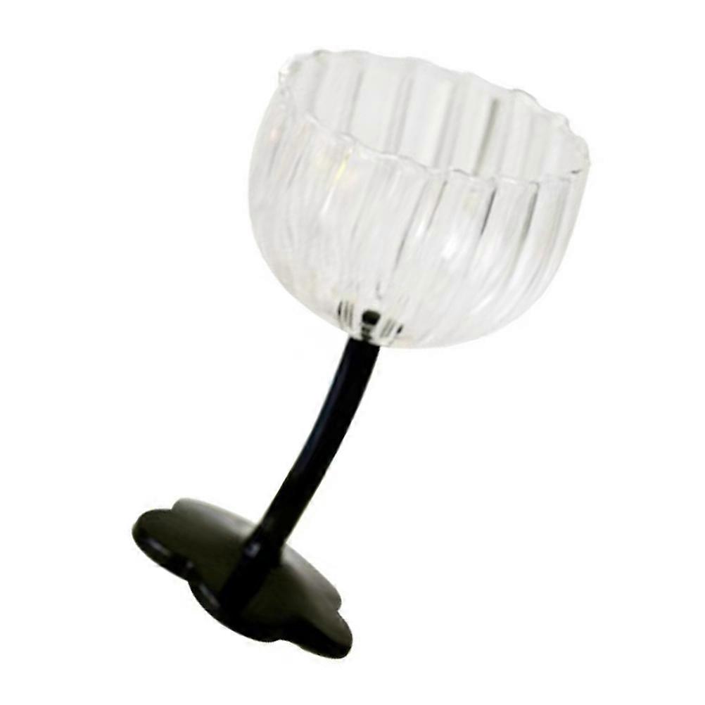 Home Use Glass Goblets Black Reusable Delicate Drinks Cup 5Pcs