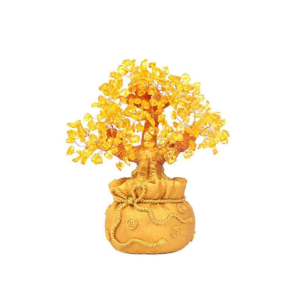 Tree Ornaments Decoration Creative 3Pcs Citrine Crystal Money Tree