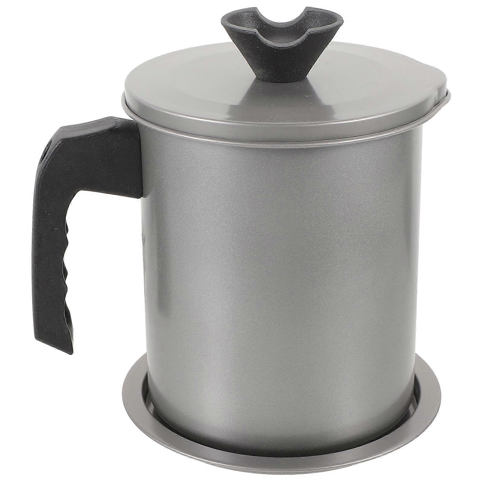 Grease Can Stainless Steel for Oil Filtering 2.0L Oil Strainer Container