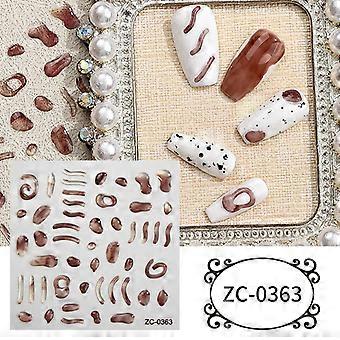 INS Relief Nagelaufkleber 5d Weichkleber Liebe Neujahr Nagelaufkleber DIY Kristall Kaninchen Jahr Nagelaufkleber ZC-036360 * 60mm nacktes Stück