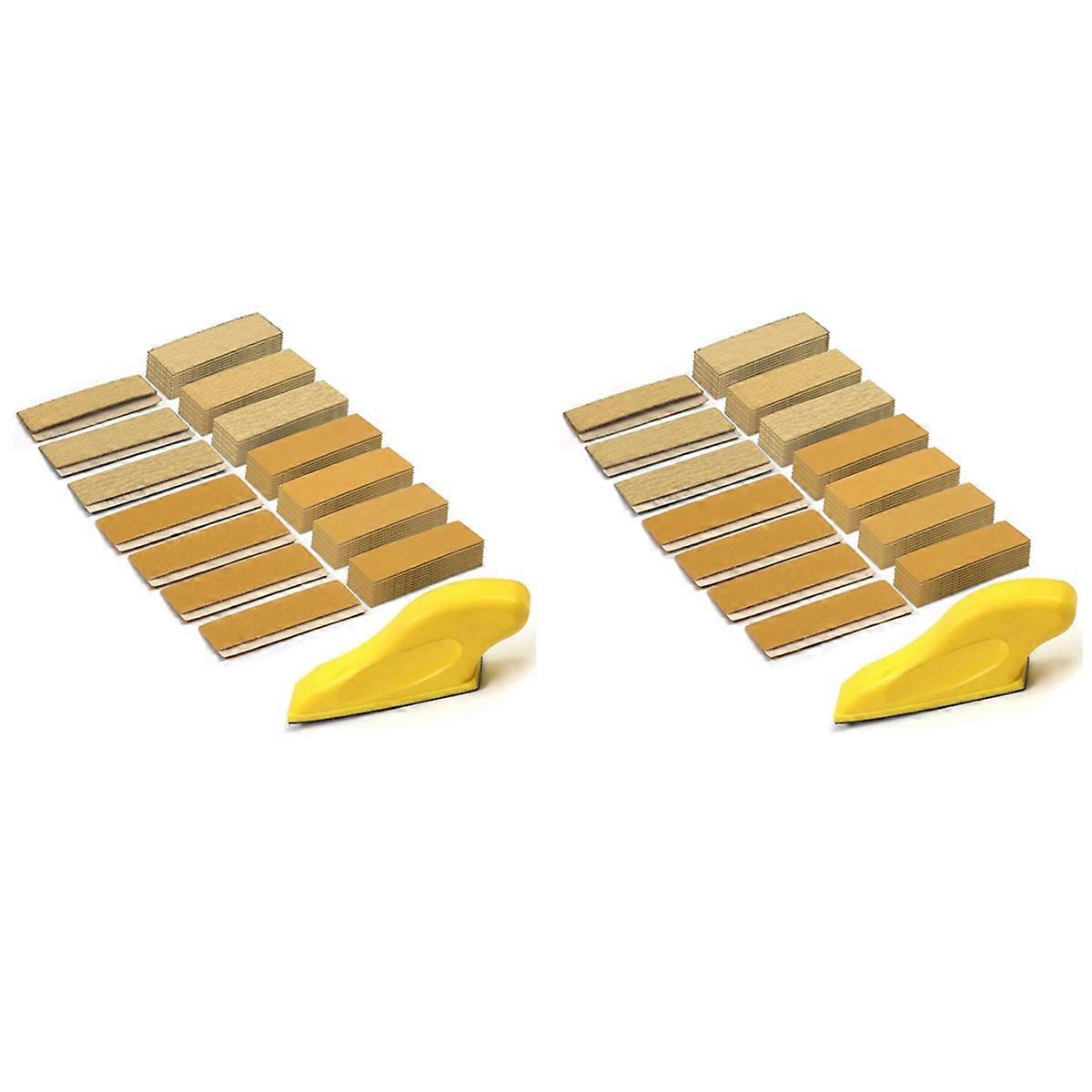 70Pc Sander Paper Kit,3.5X1In Hand Sanding Block