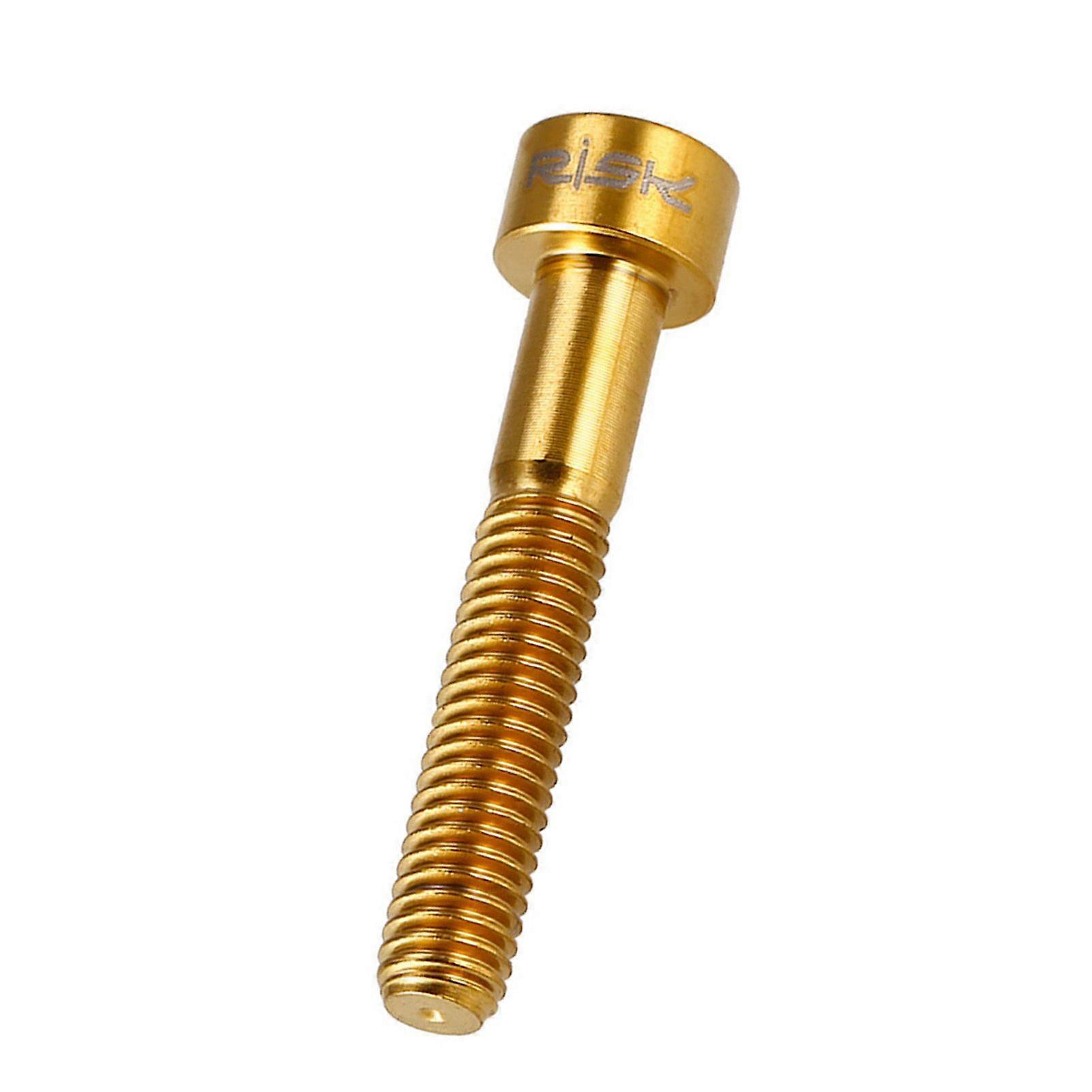 1pc Titanium Bike Headset Stem M6 Thread Bolt Bicycle Accessory (Gold M6-35)