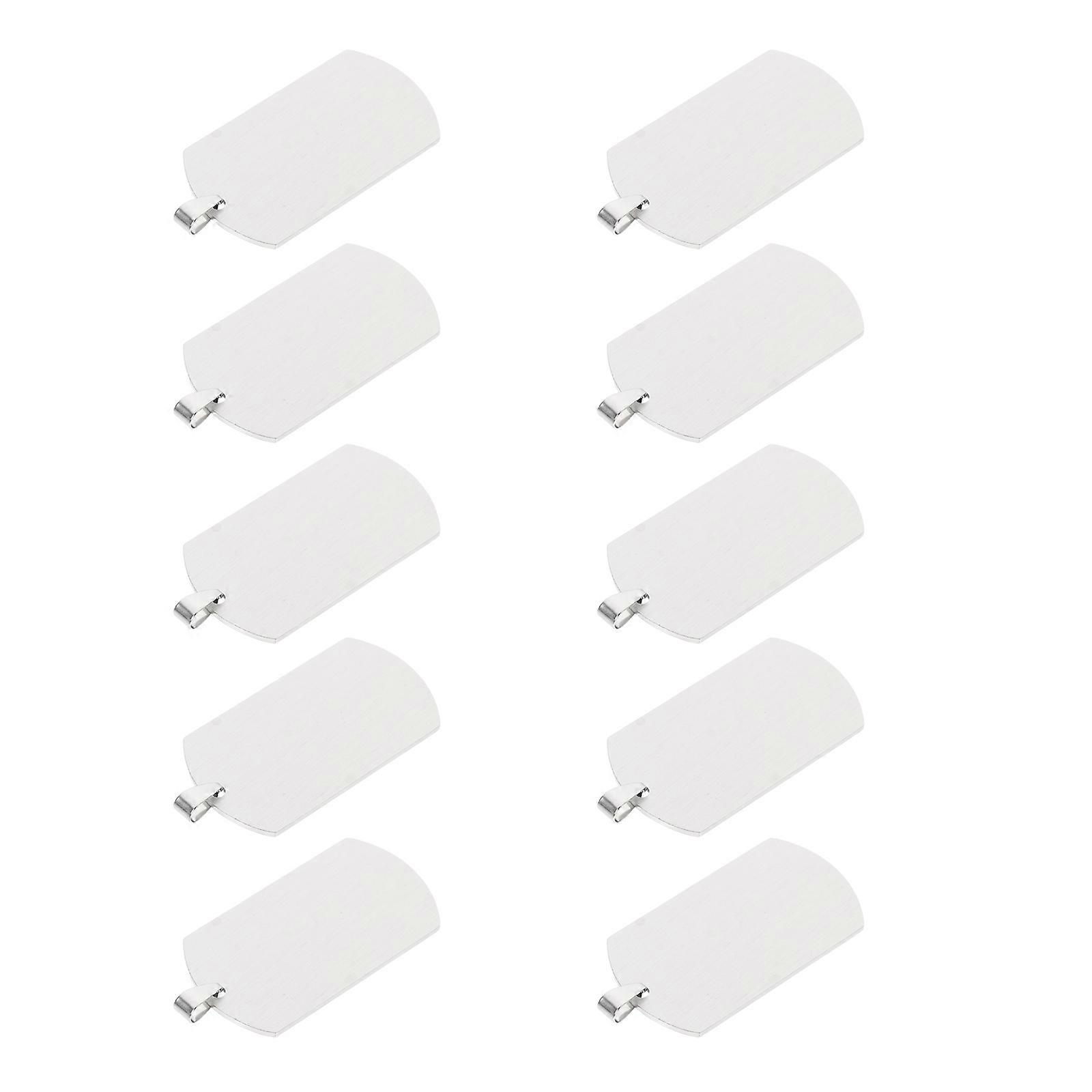 Engraving Tags Flat Rectangular Shape Suitable For Crafting 40 Pcs Silver