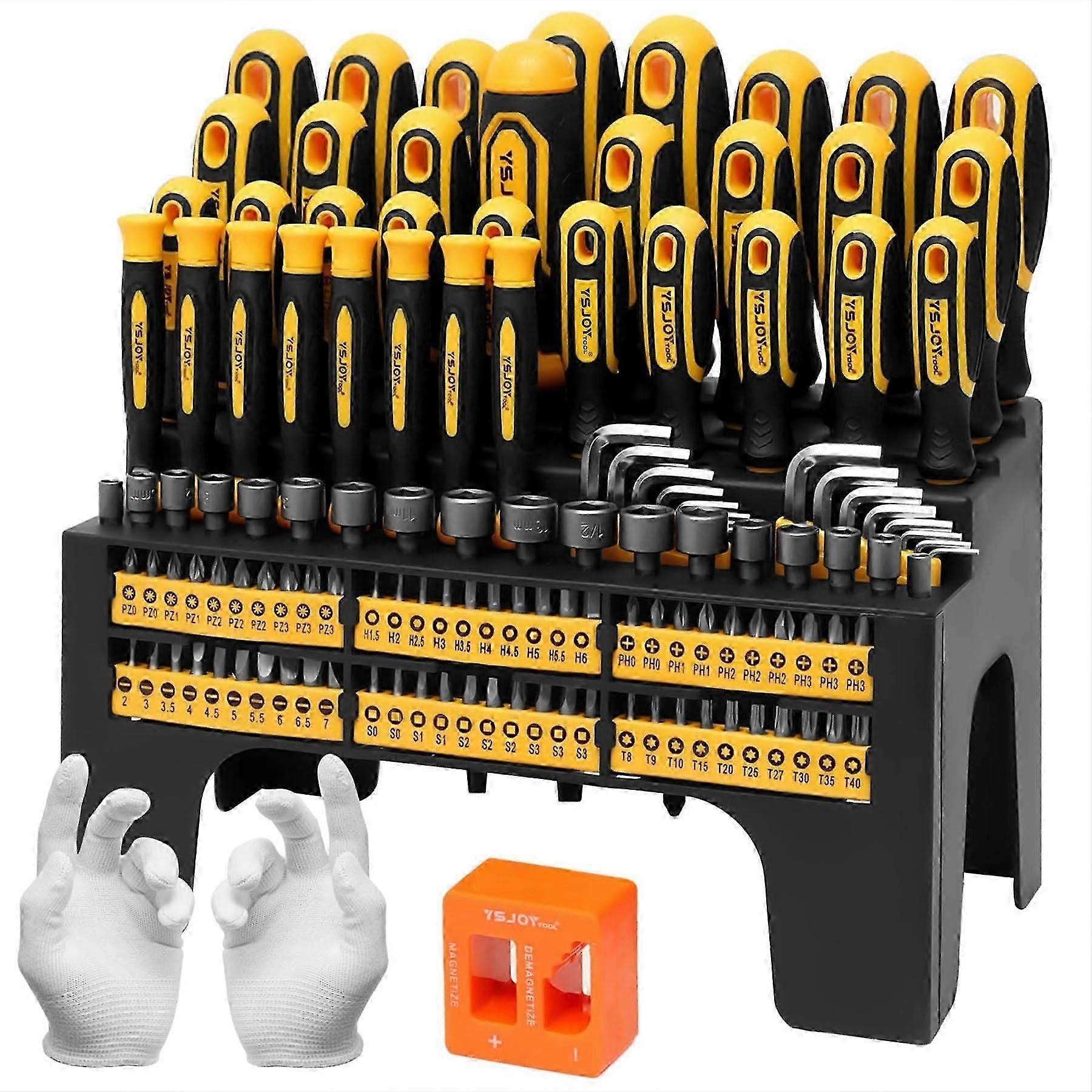 131-Piece Magnetic Screwdriver Set with Plastic Includes Ranking, Precision Screwdriver, DIY Tools Gift