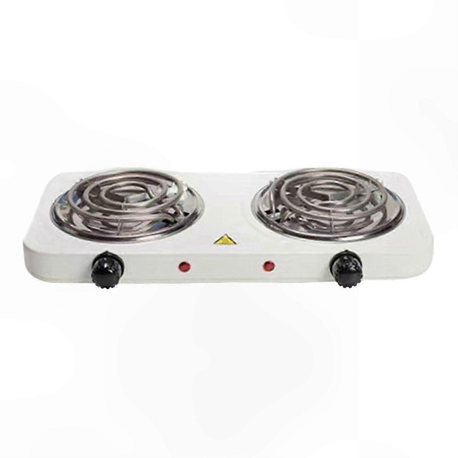 Countertop Electric Cooktop with Coil Burners and Power Indicator Lights for Easy Cleaning
