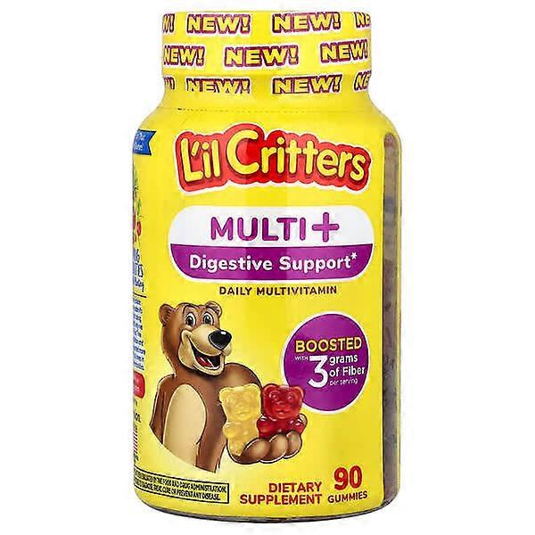 L'il Critters, Multi + Digestive Support, Daily Multivitamin Gummies, Chewy Cherry, Juice Orange, 90 Gummies