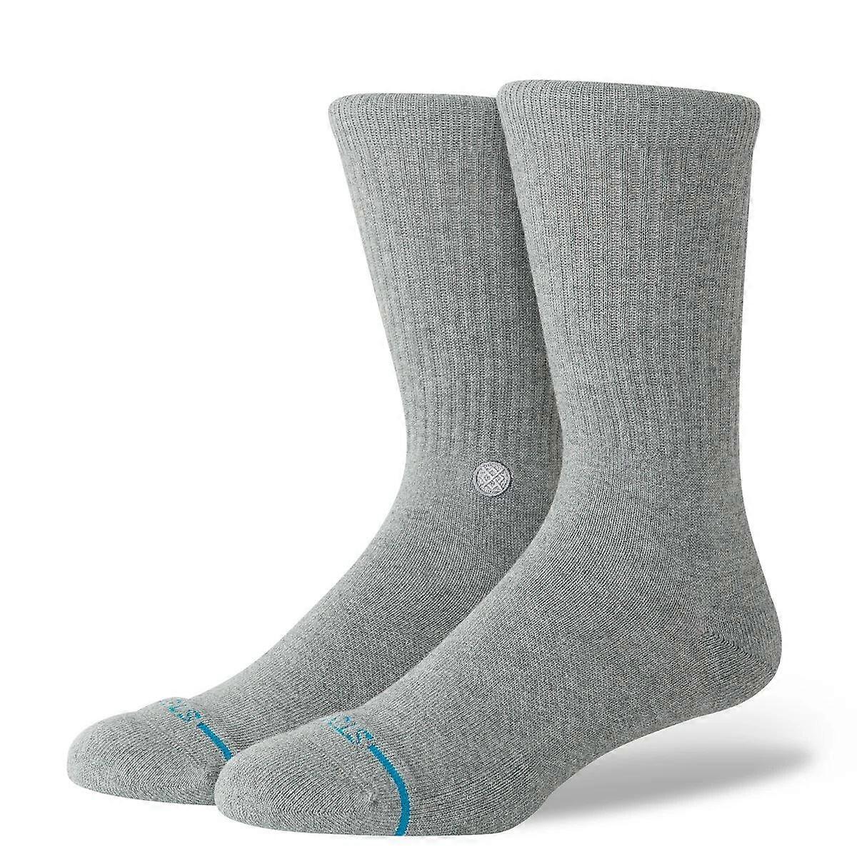 Icon Grey Heather Mens Crew Socks Stance