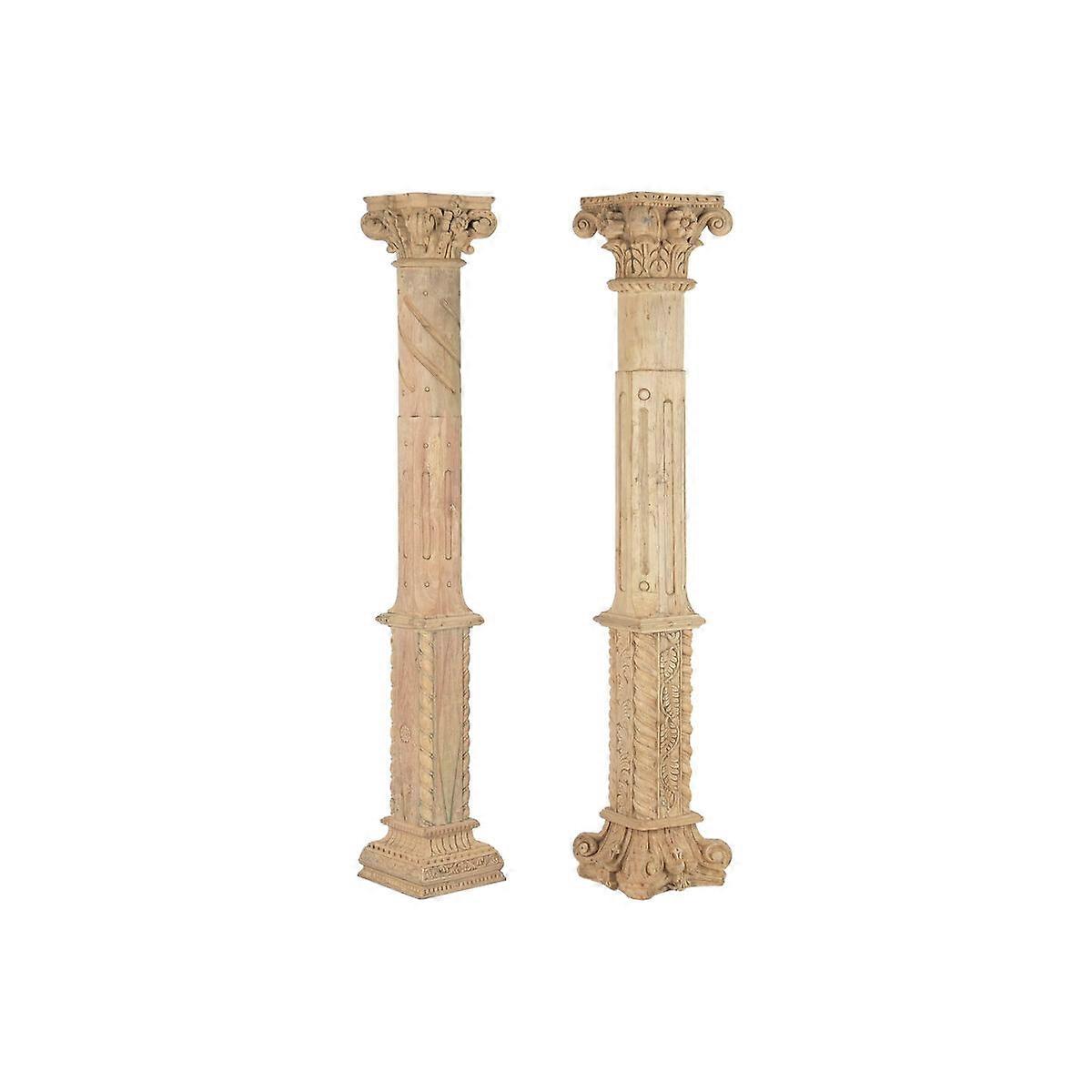 Decorative Figure Home ESPRIT Natural Column Stripped 30 X 30 X 200 CM