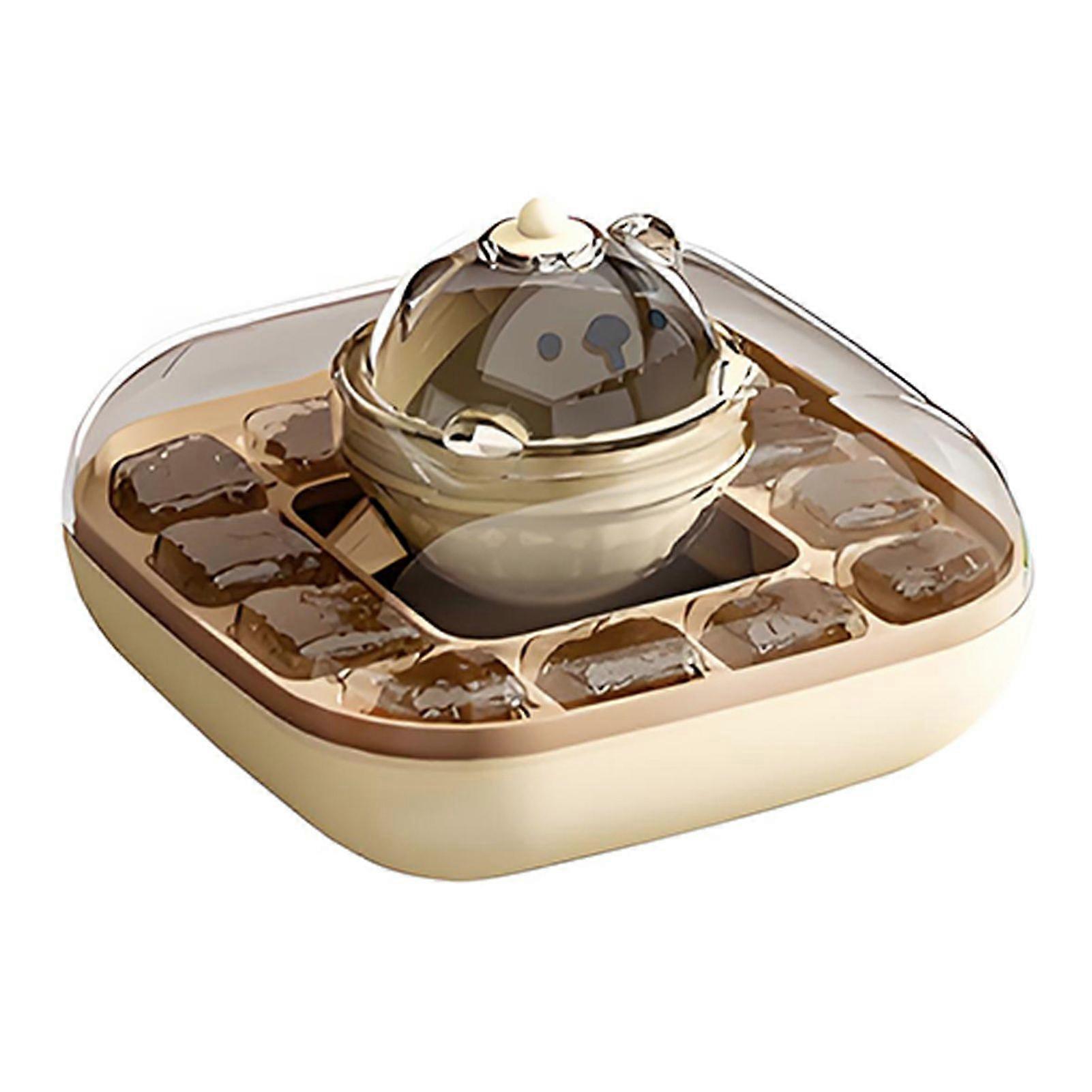 Jikaixiang Ice Mold with Lid Easy-Release Touch-Free Ice Hockey Puck Maker for Freezer BPA-Free Stackable Ice Trays for Drinks Coffee Cocktail