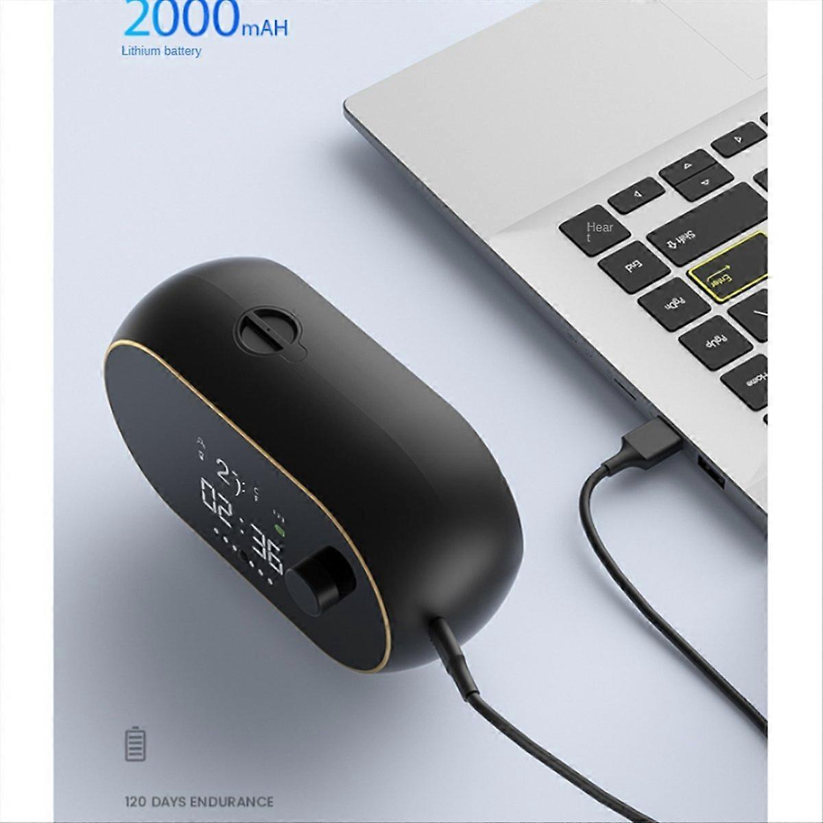 Automatic Soap Dispenser Wall Mount Rechargeable LED Black