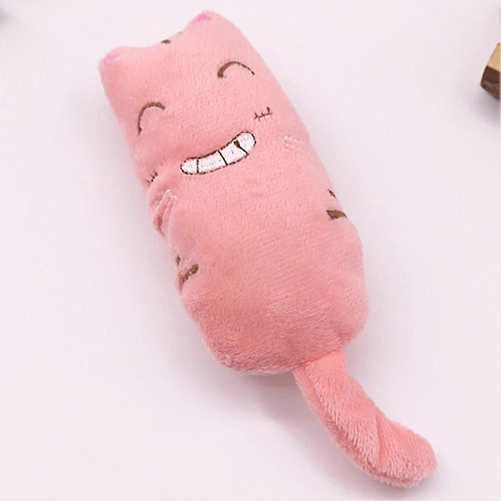 Pet Cat Cute Tail Soft Plush Toy Bite Resistant Mint Interactive Toys (Red)