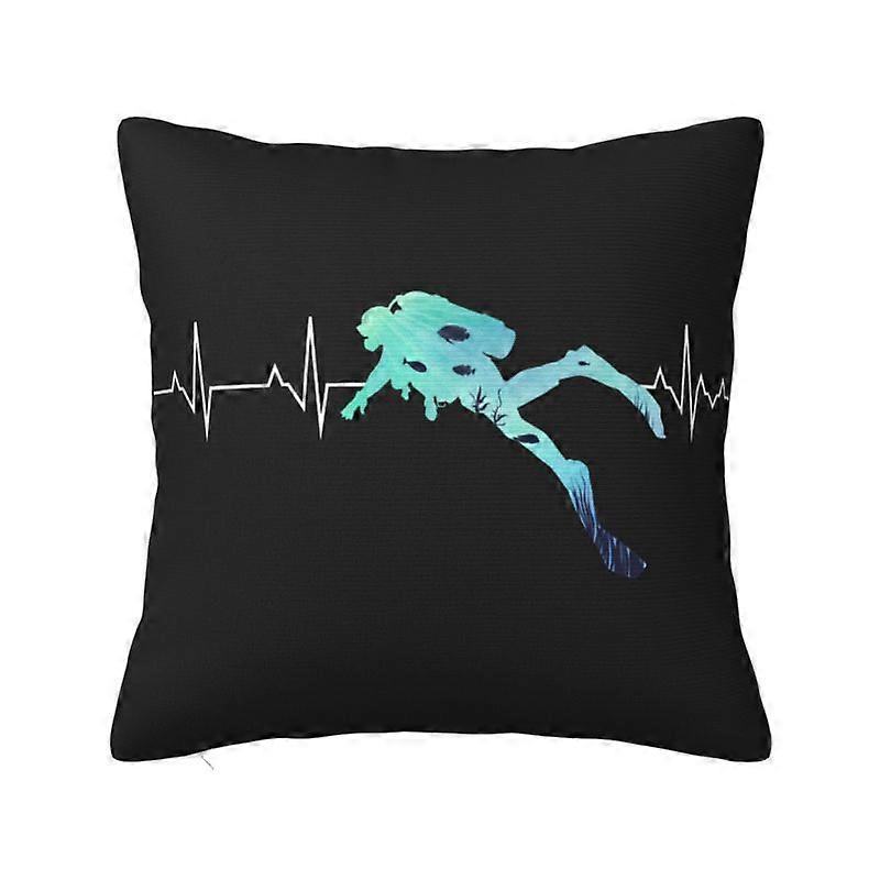 c632 potápěčský polštář s tlukotem srdce polyesterový potápěč povlak na polštář na pohovku čtvercový povlak na polštář dekorace obývacího pokoje kjs632