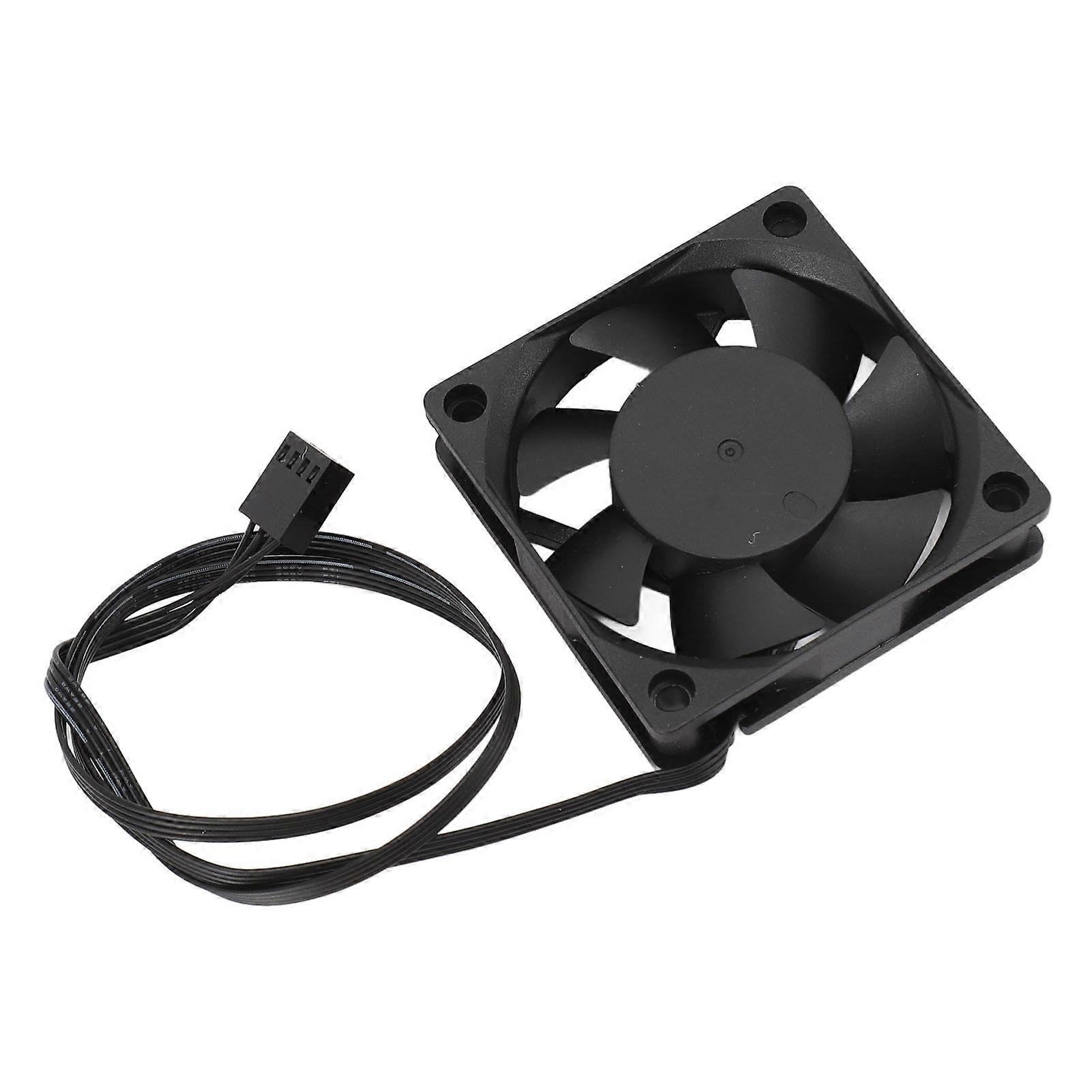 60mm Computer Case Fan PBT 4 Pin PWM Smart Temperature Control 3000RPM Quiet Dual Ball Bearing Cooling Case Fan for PC Black 